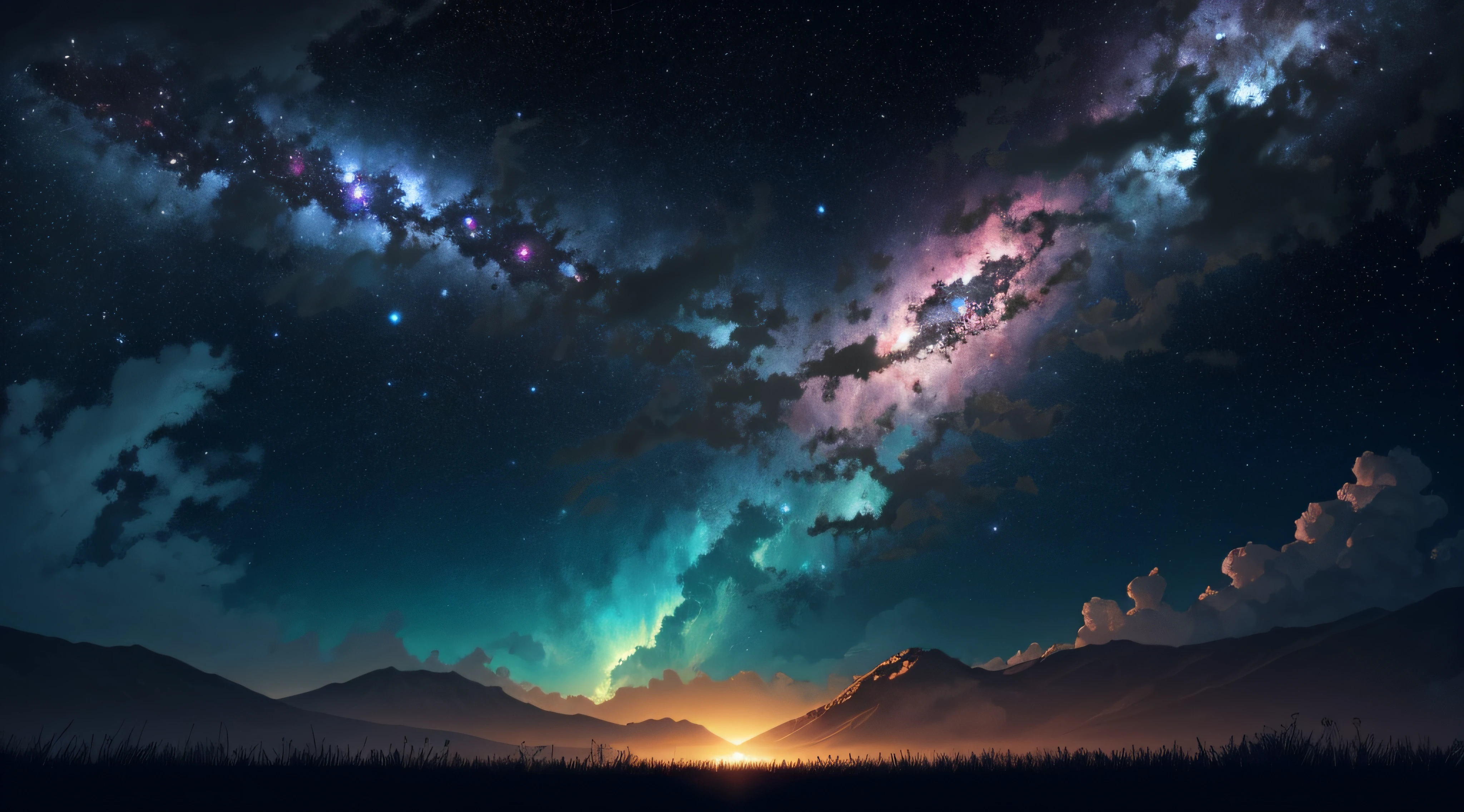 render and digital painting of an incomprehensible and immersive scene of the appearance of a demonic figure from a luminous cloud of darkness, cosmic entities, celestial, cosmic, luxurious, elegant, ornate, bright and vibrant, smooth, soft billowing smokes, cosmic nebula vine, nebula filament, swirling, billowing up, cinematic, unrealistic, high-contrast, symbolismal, magical, mystical, mysterious, obscure, puzzling, hyperrealistic, oversaturated, colorful, black and white colors