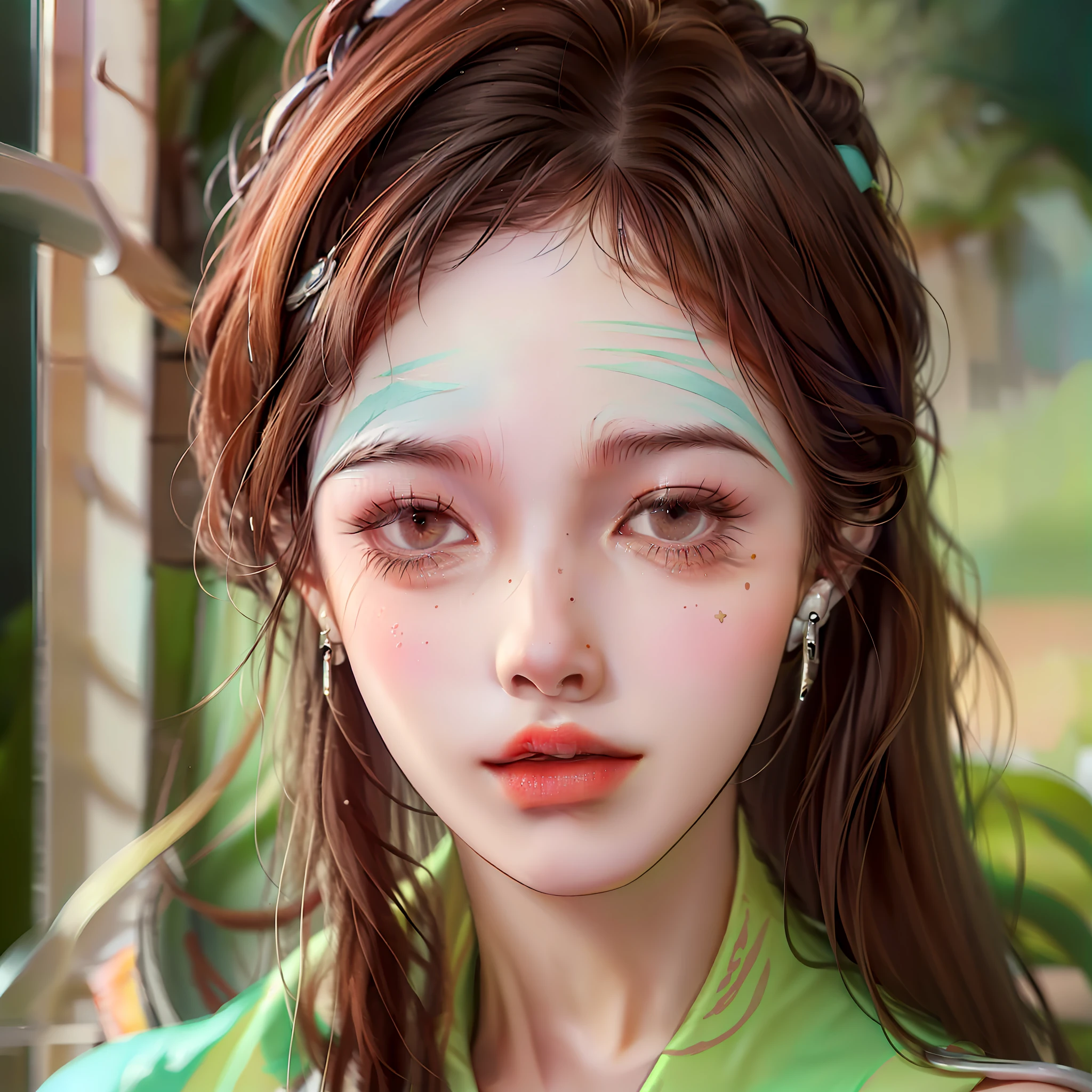 8K, Best Quality, Masterpiece, Ultra High Resolution, (Realism: 1.4), Original Photo, (Realistic Skin Texture: 1.3), (Film Grain: 1.3), (Selfie Angle)
