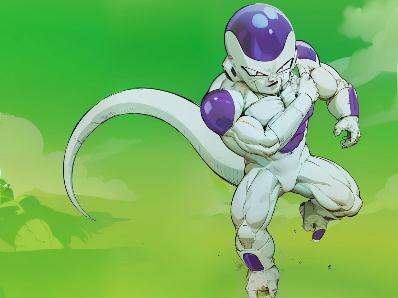 (Masterpiece, Best Quality: 1.2), Frieza, Solo, Male Focus, Perfect Body, Fit Body, Abs, Big, Muscles, Tail, Red Eyes, Transformed Into Final Form,Dragon Ball Z, Female Genitalia, Simple Background, Fitted Body, Abs, Big, Muscles, Beautiful Face, Serious Face, Transformed Into Final Form, Dragon Ball Z, Frieza Dragon Ball, Folded Arms