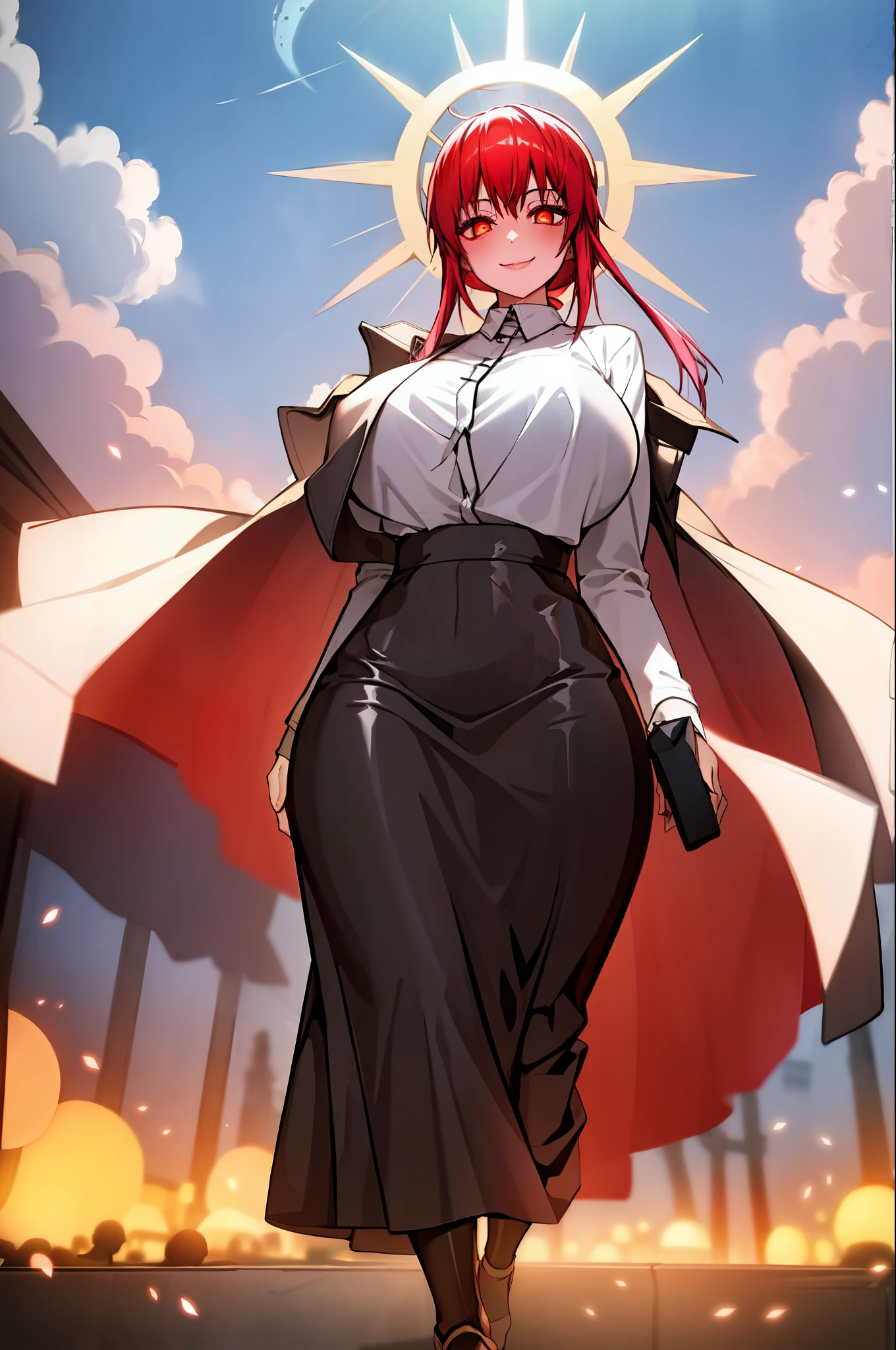 makima,Gothic, huge chest, tall woman, curved, f, long hair, christian, alone, catholic, latin cross,, forest city, plants, walking, smile, smile, ,fur clothes, wizard, medieval, village,tights, portrait, long skirt, long dress, flip-flops, , huge breast, , , 1gir,1character, walking,long skirt, red eyes, walking,female,fantasy goddess,there is a cartoon picture of a woman with a very large breast, glowing angelic being, glowing holy aura, inspired by Luma Rouge, the non-binary deity of spring, ethereal rainbow nimbus, the butterfly goddess of fire, inspired by Marie Angel, glowing aura around her, astral fairy, as the goddess of the sun, “uwu the prismatic person, big breast, happy, beautiful eyes, , full body, walking, long robe, long dre, , nun, priestess ,holy, venus body, curvy, huge breast, forest, long skirt, coat, very long skirt,coat, europe, france, french, pantyhose, walking, pink hair, smile, happy,long skirt , long dres