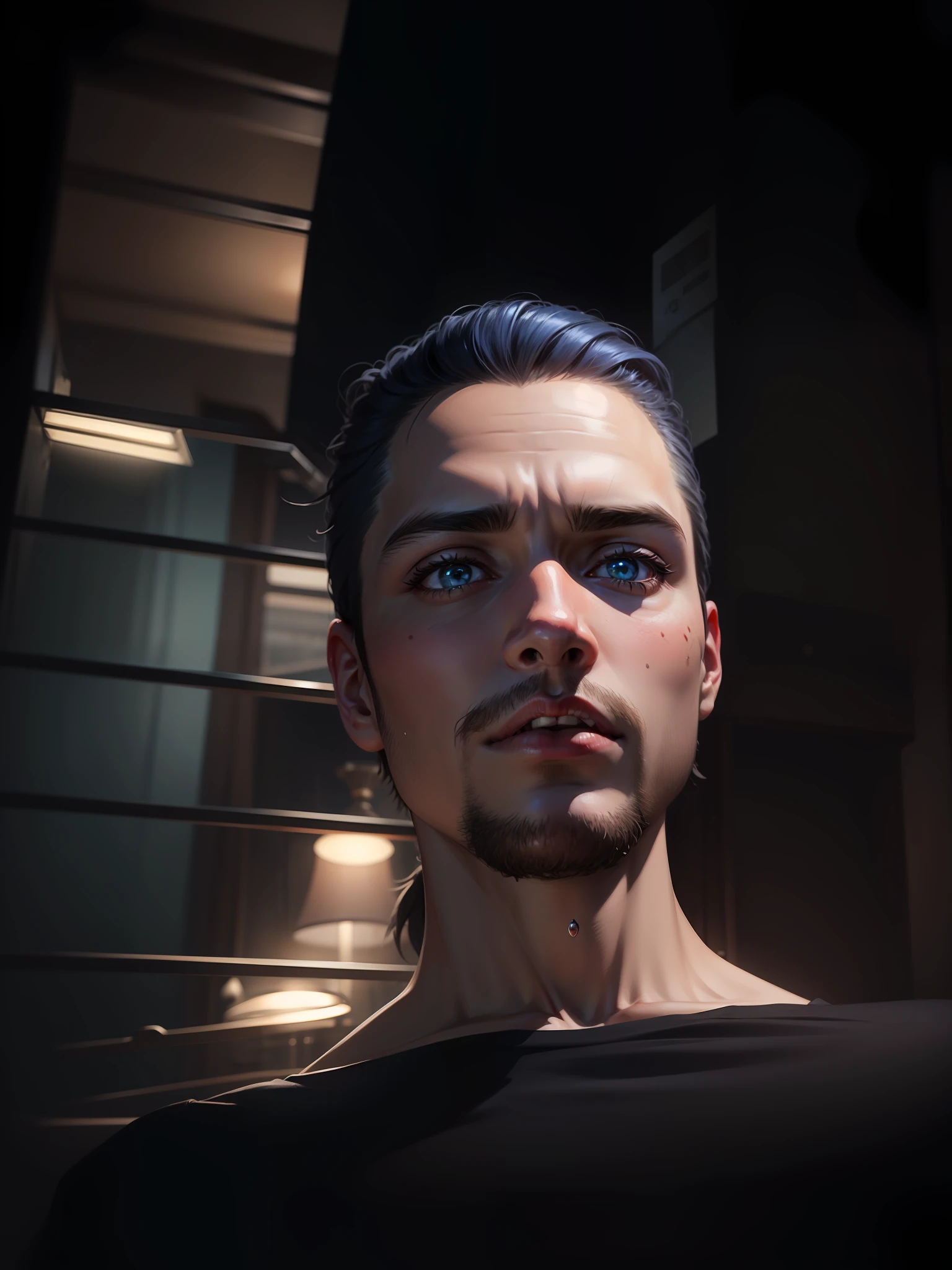 Super realistic 8k .blue anime boy
