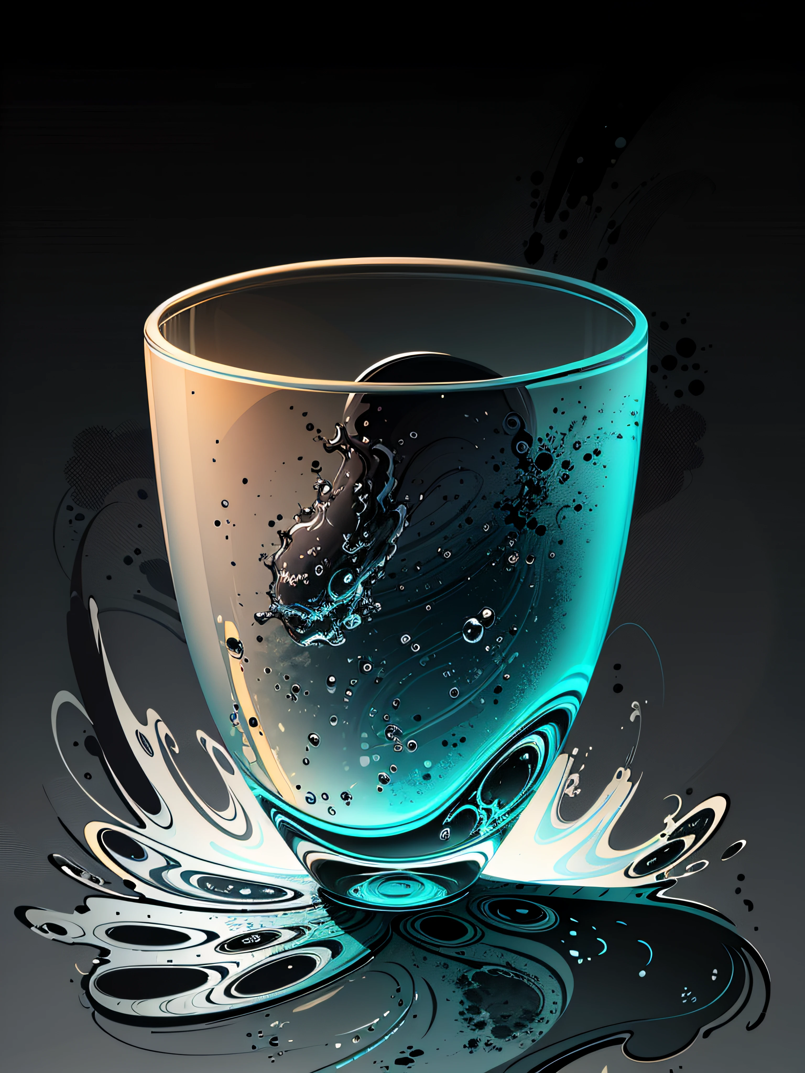 Water in the style of 0mib