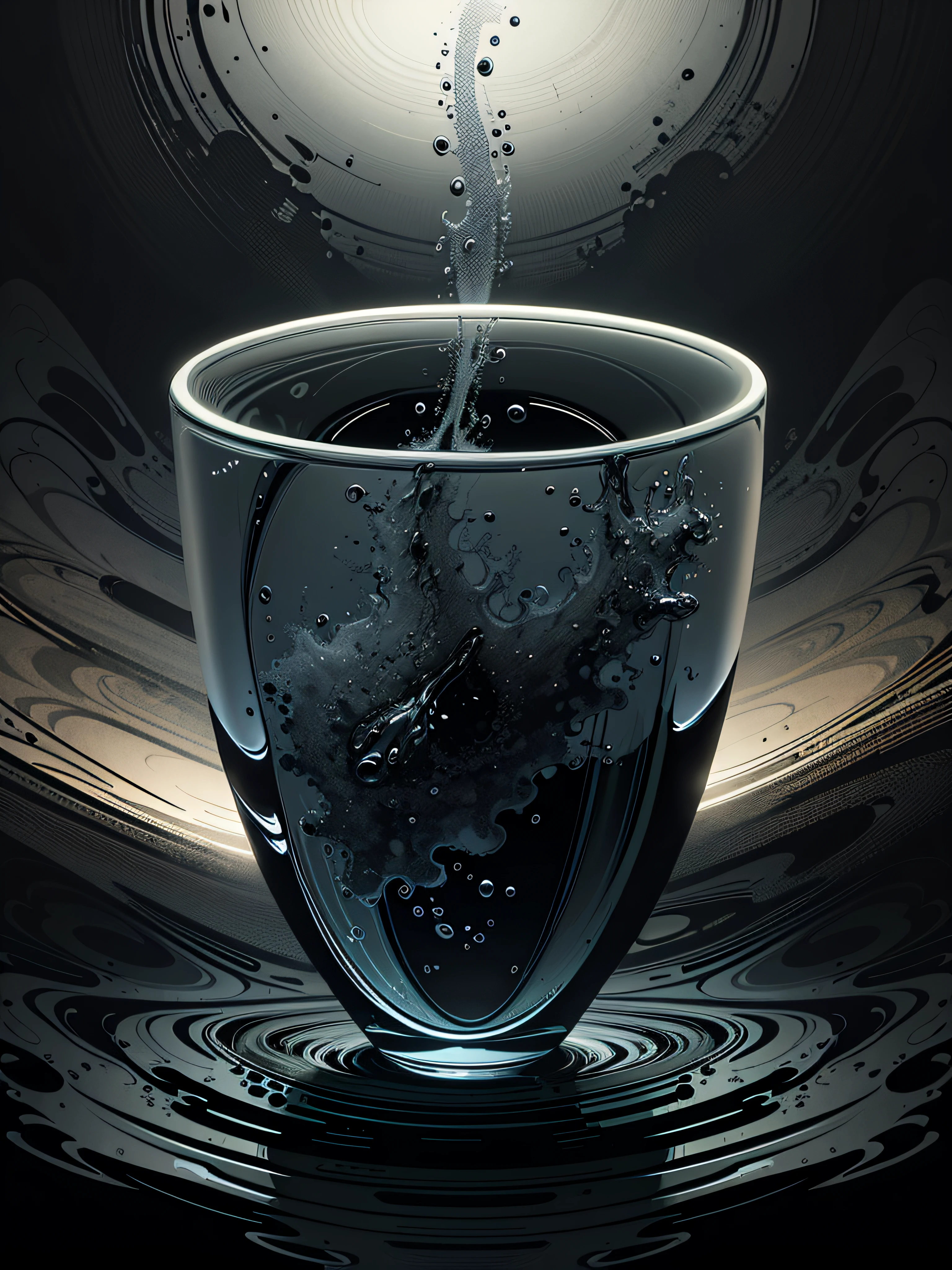 Water in the style of 0mib