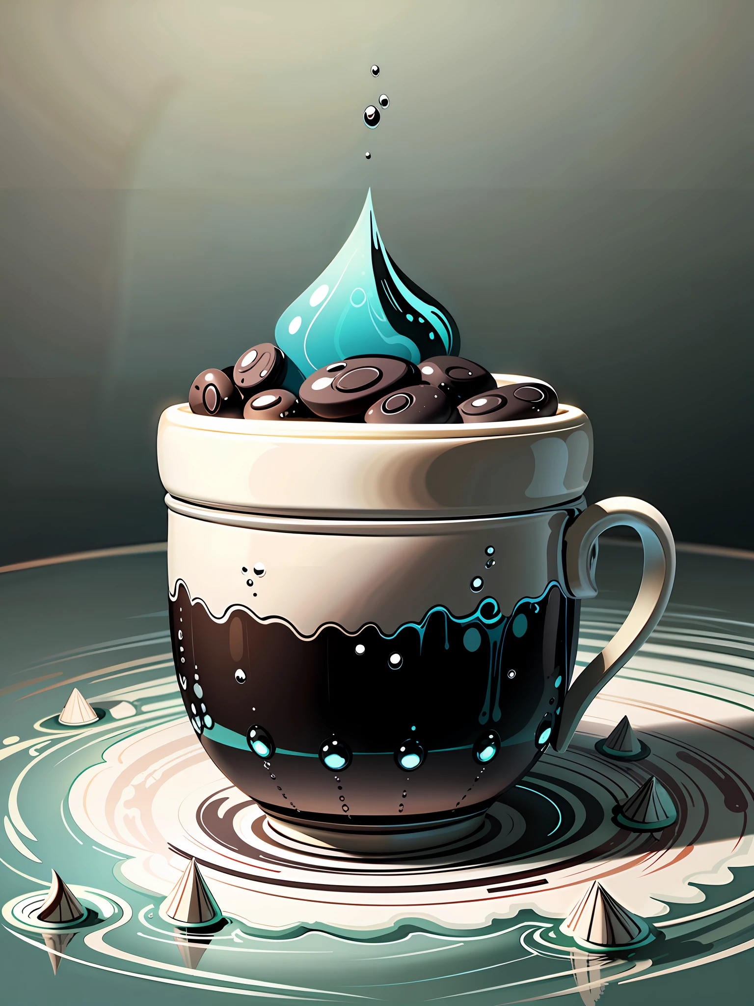 Water in the style of 0mib
