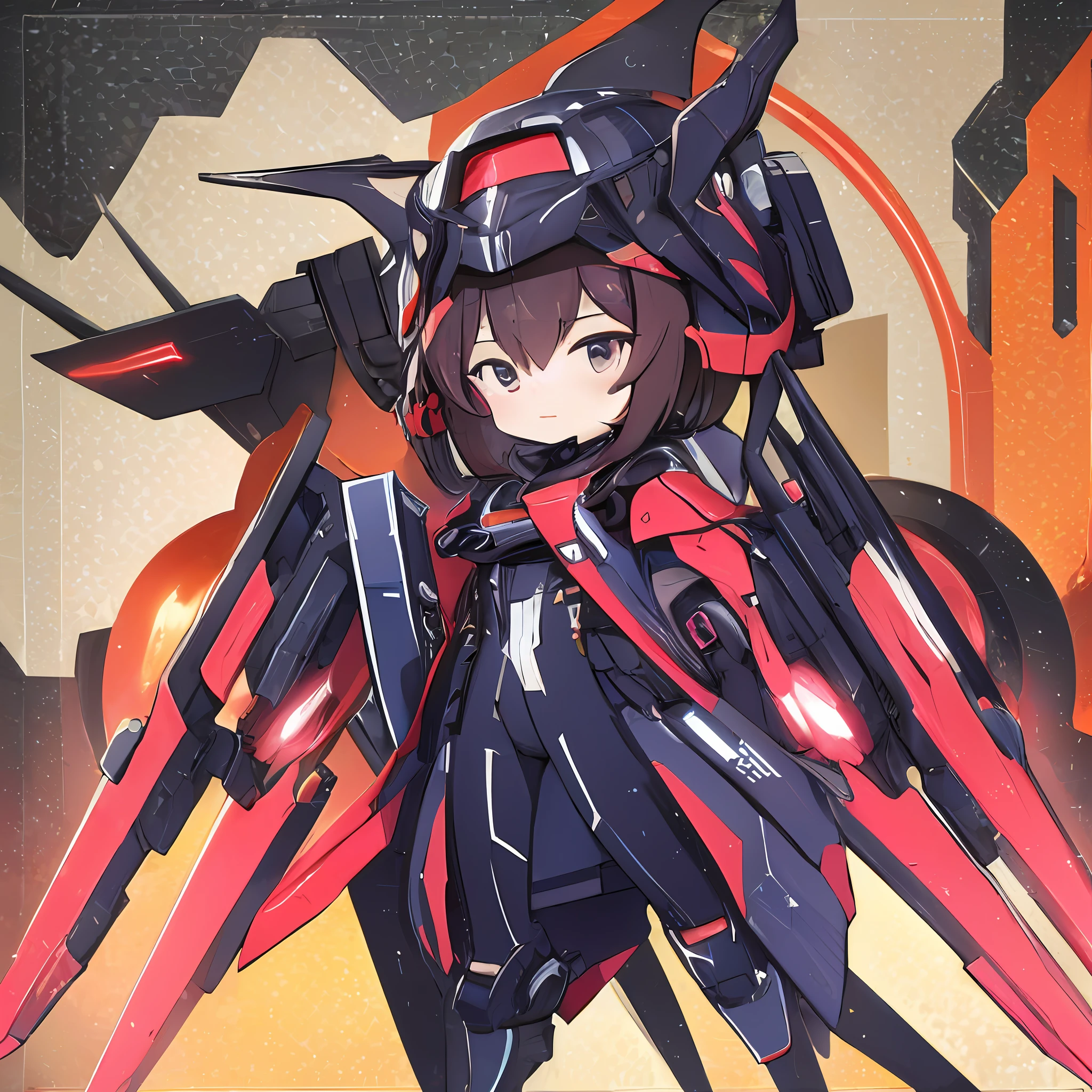anime character with large wings and a red and black outfit, arasaka mech, girl in mecha cyber armor, mechanized valkyrie girl, ryuko matoi, fully robotic!! girl, best anime 4k konachan wallpaper, from arknights, female mecha, cool mecha style, anime mecha aesthetic, kantai collection style