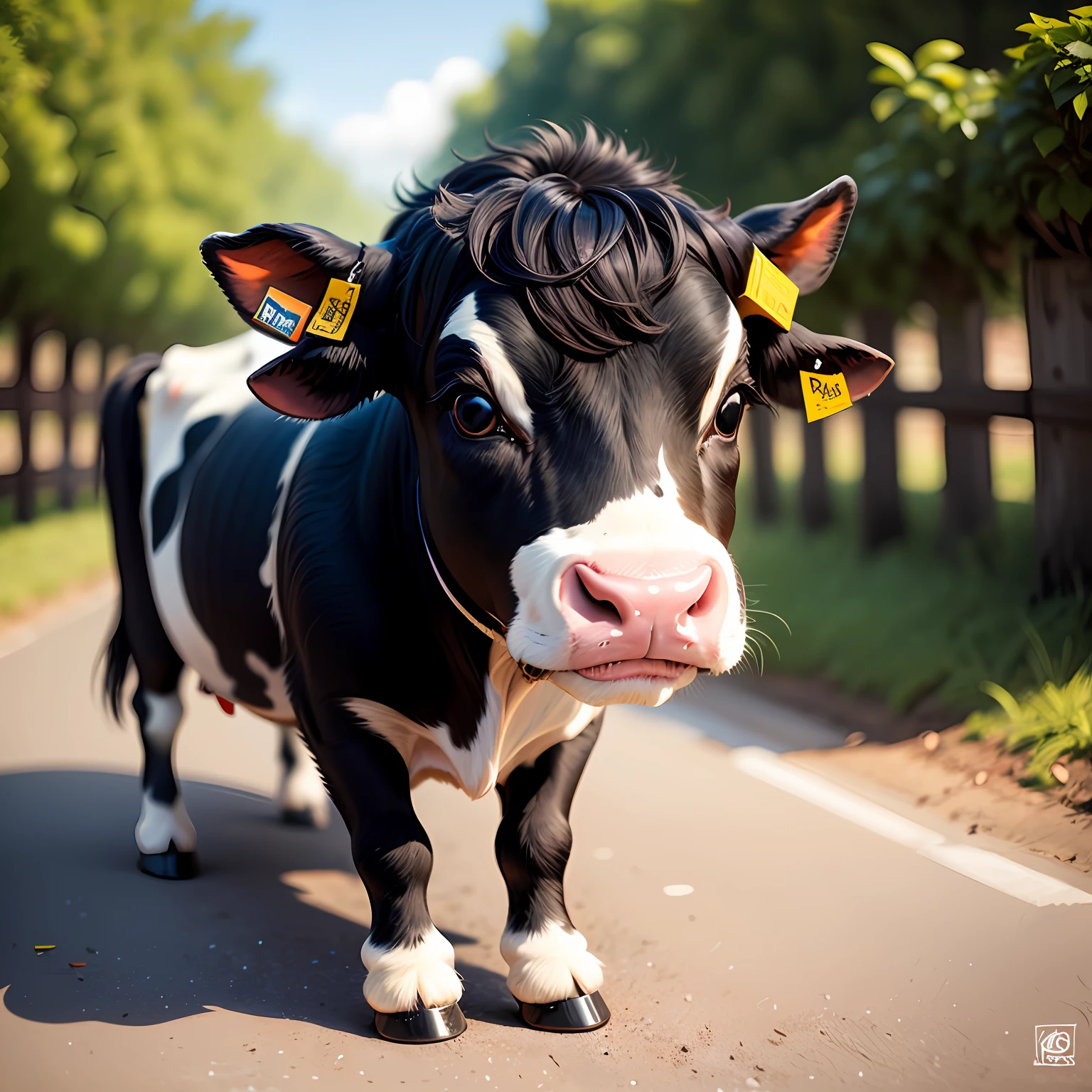 Cute cartoon cow --auto