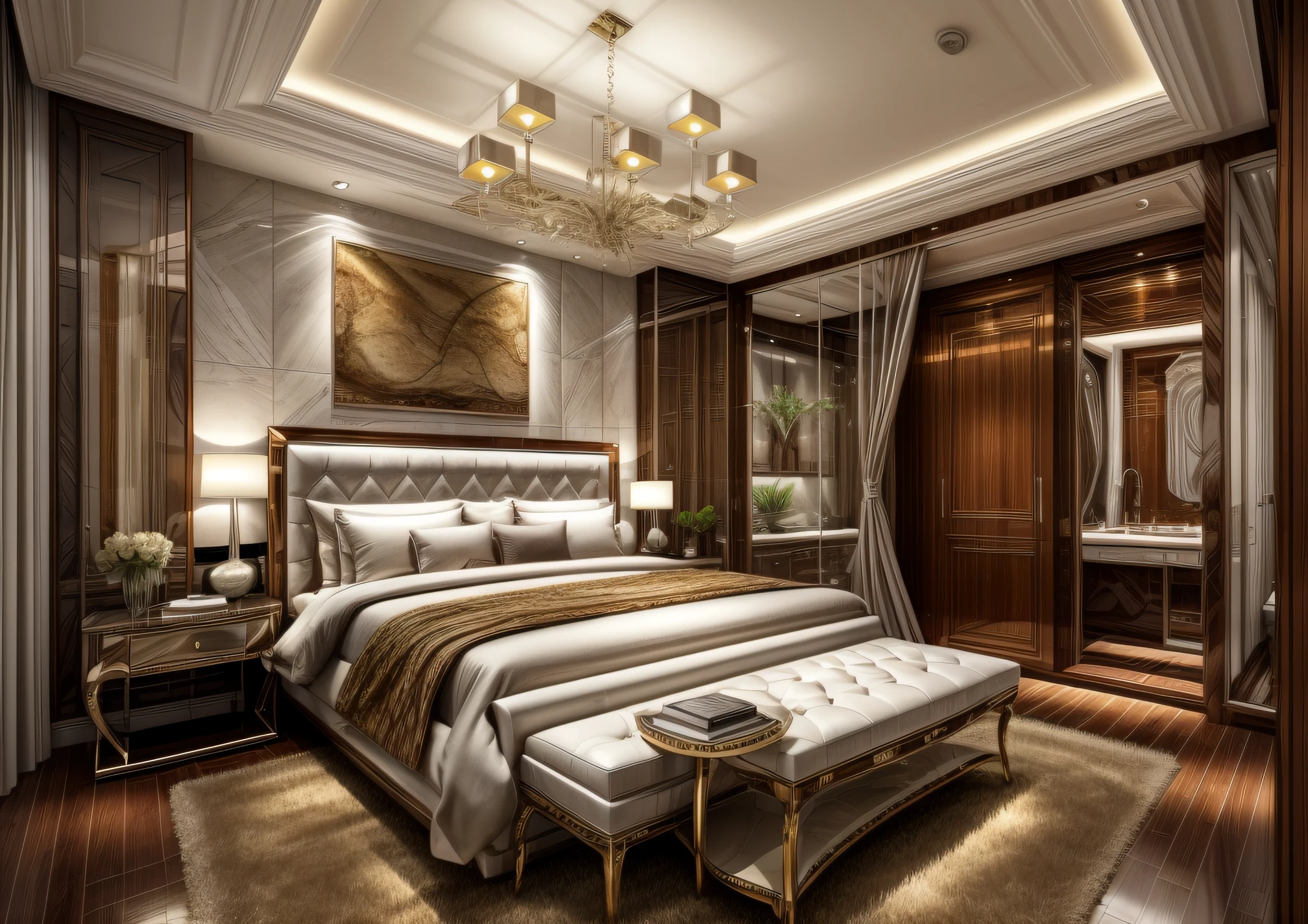 "luxurious and modern interior design with a touch of sophistication and elegance." --auto