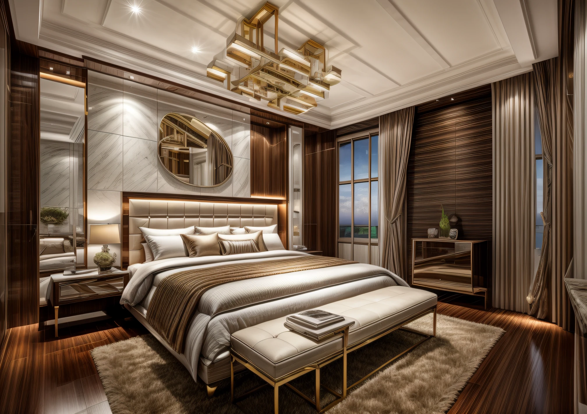 "luxurious and modern interior design with a touch of sophistication and elegance." --auto