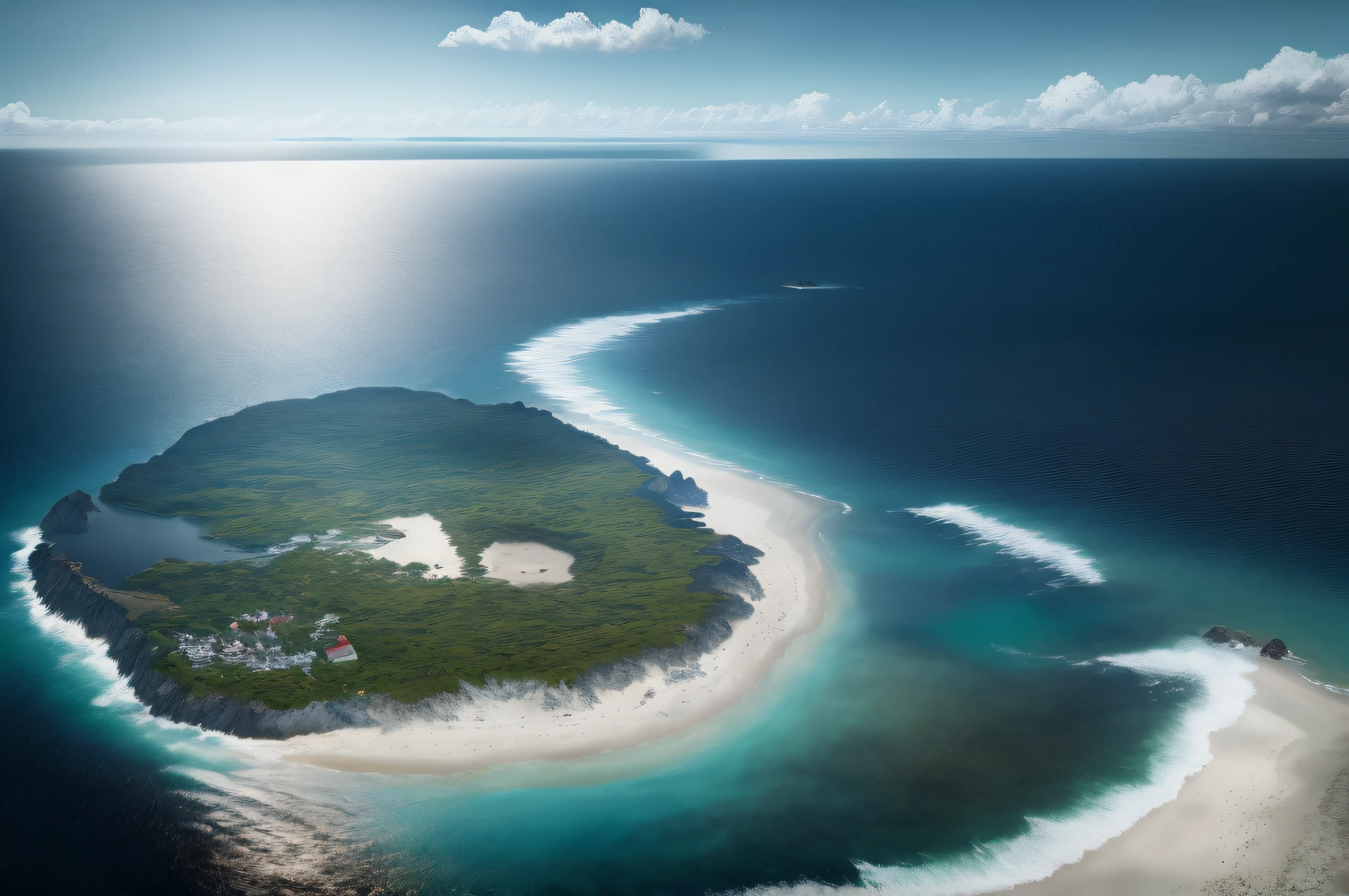 8K, masterpiece, RAW, realistic, island, sea