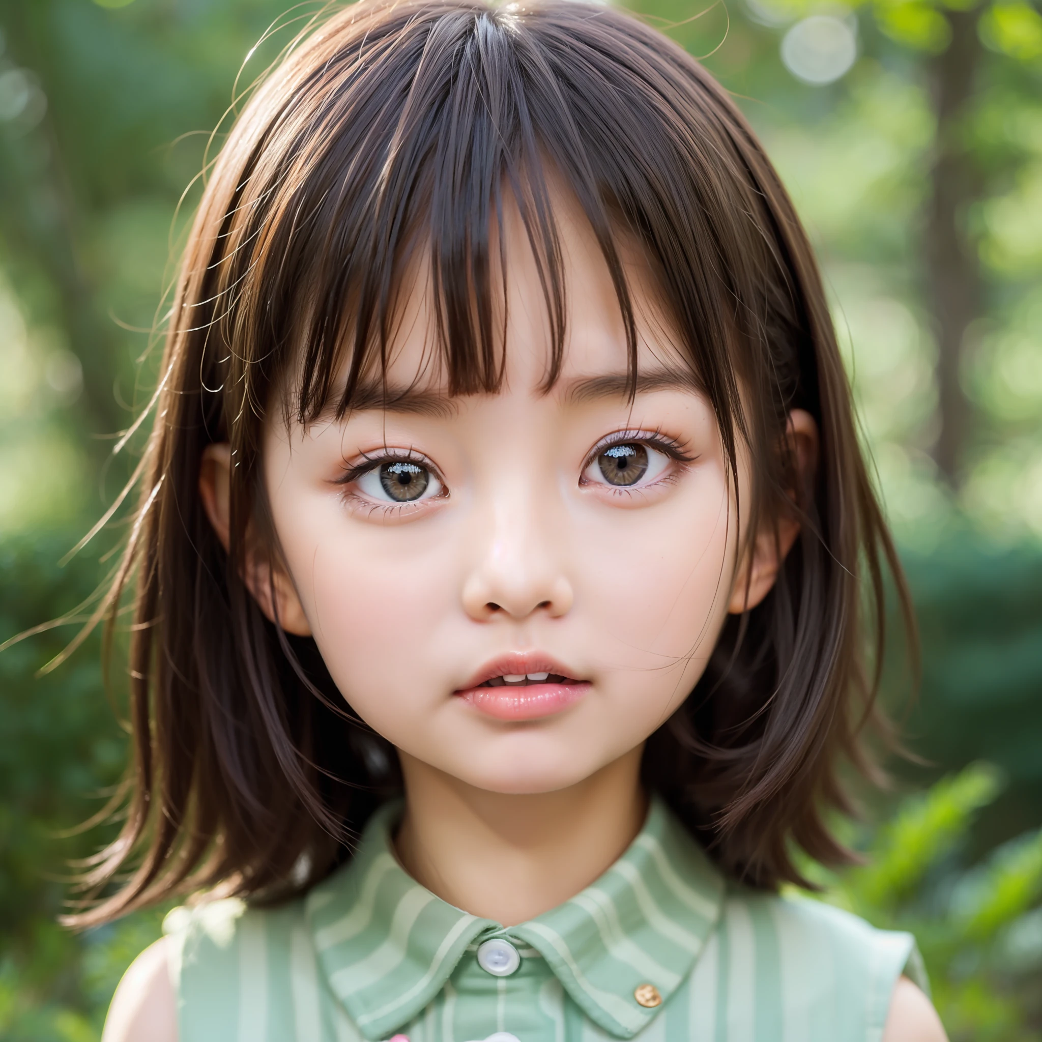 Extremely cute 5--old l, shortcut, front, face close-up