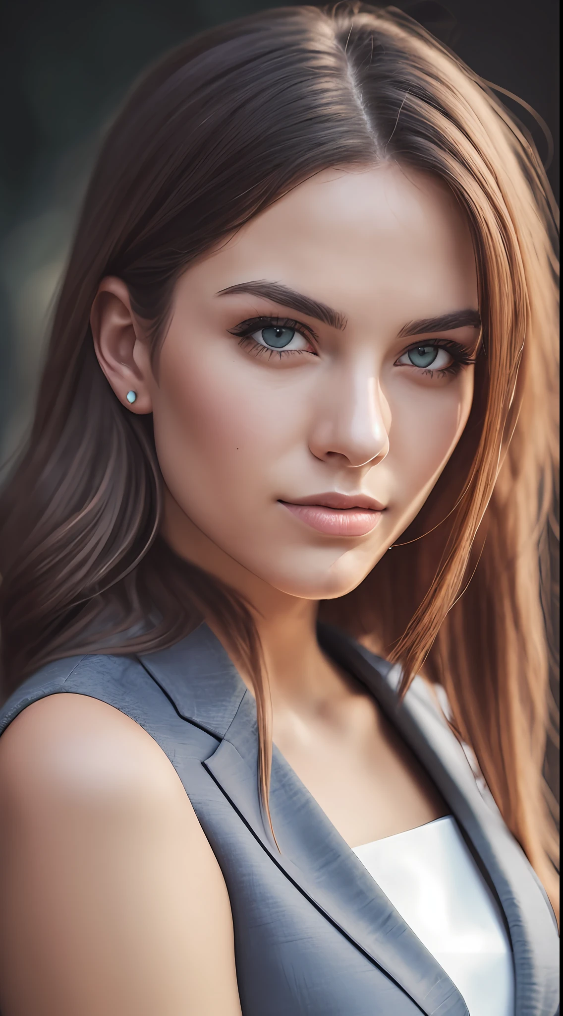 A girl's business suit with an elegant style, fashionable design and a well-sewn cut.