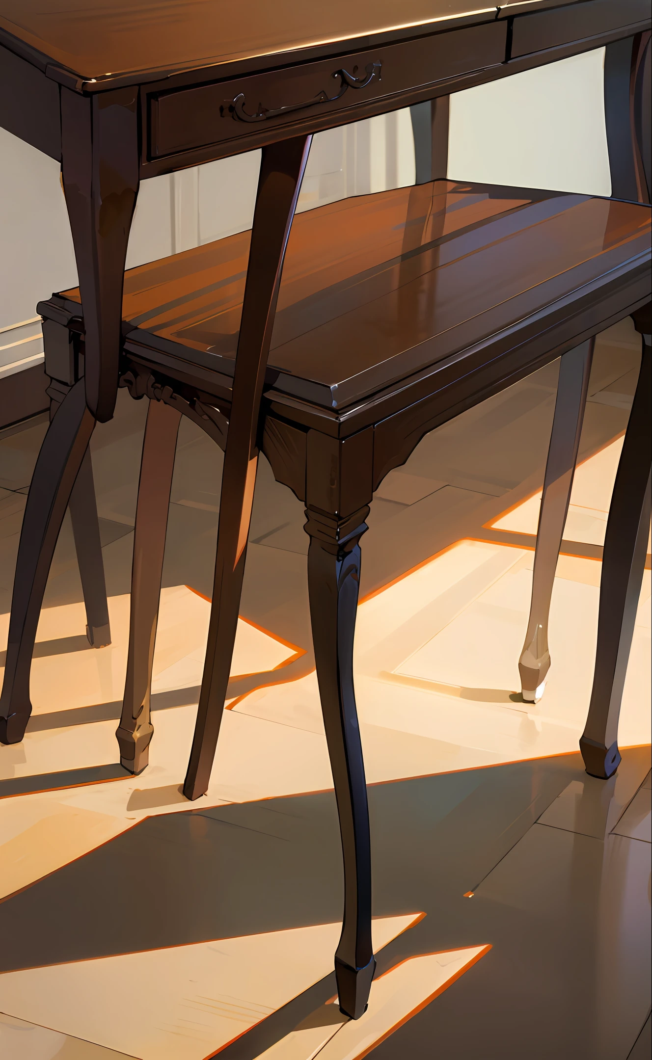 Stylish kitchen table, single top, table legs A-shaped