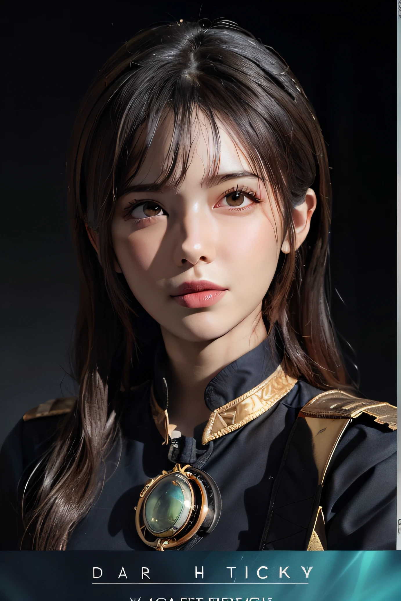 Hyperrealist portrait of female by david hockney and alphonse mucha,fantasy art, photo realistic, dynamic lighting, artstation, poster, volumetric lighting, very detailed faces, 4 k, award winning,, 1girl, in the dark, deep shadow, low key,cowboy shot,(official clothing:1.4) ,long hair,white hair,