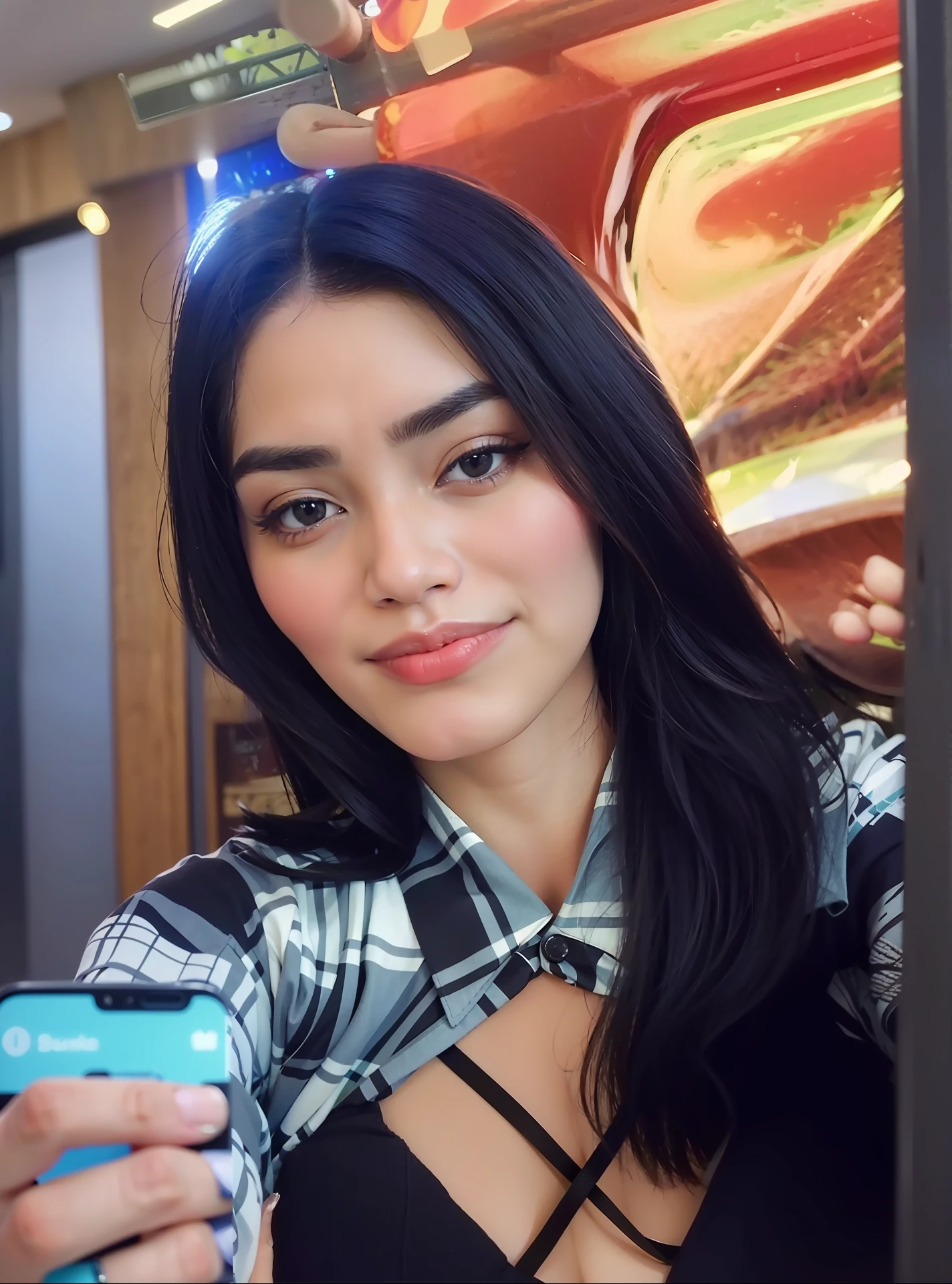 there is a woman taking a selfie with her cell phone, alanis guillen, ayahausca, profile image, beautiful mexican woman, profile pic, beuatiful face, headshot profile picture, gorgeous latina face, selfie of a young woman, beautiful look, profile picture, 30 years old woman, 3 0 years old woman, serena malyon