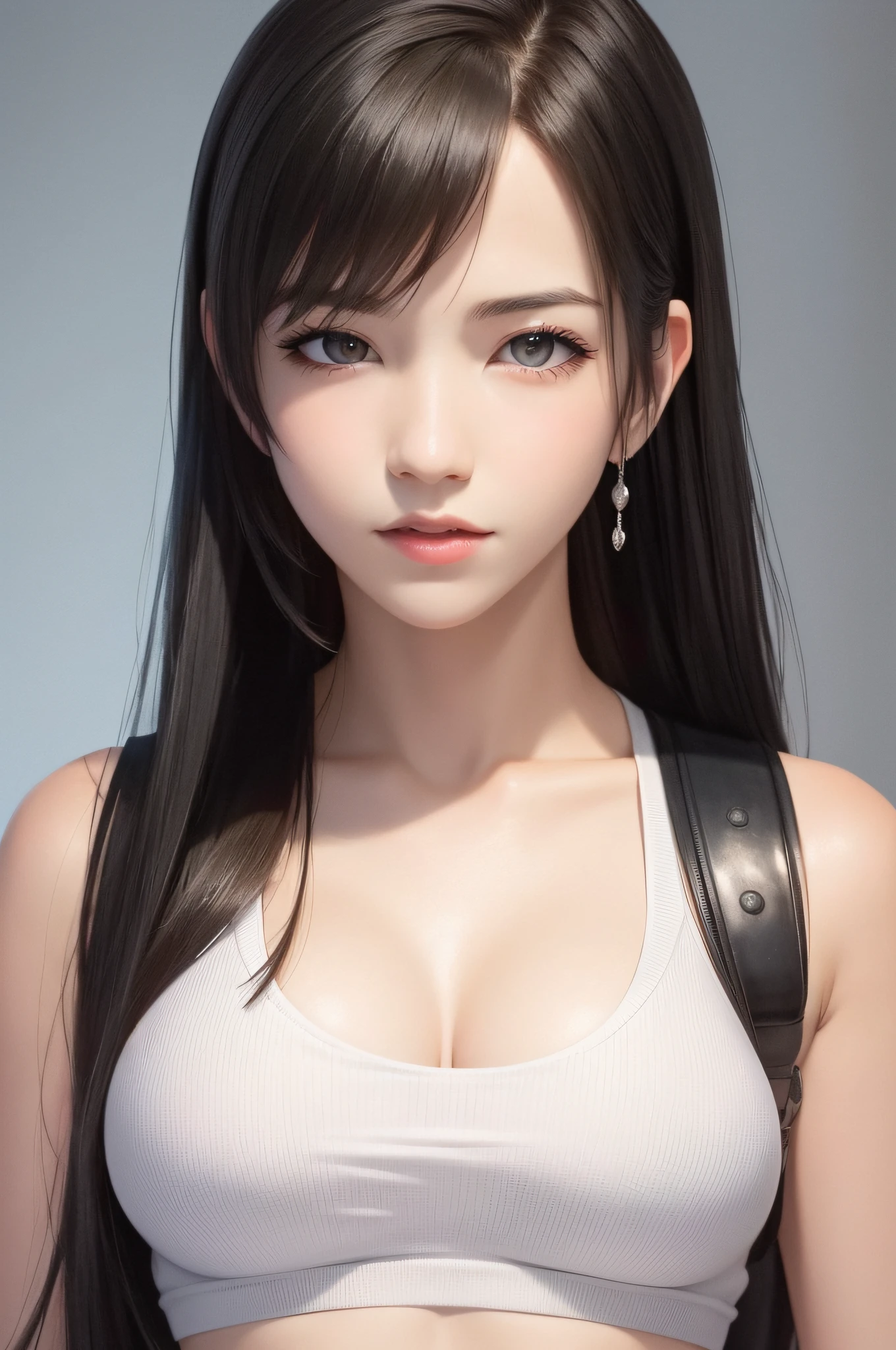 (Top Quality, Masterpiece: 1.1), (Real: 1.4), BREAK
(((FF7))) (((Tifa))),((1man:1.4))(1Girl:1.2),Ultra-detailed face, Detailed eyes,((Light Brown Hair, Large breasts: 1.2)), BREAK 
(((FF7))) (((Tifa))),(good morning:1.2),Nipples visible:1.2,(No Bra) (Small and beautiful hard nipple),(shiny oiled skin: 1.4), about 18 years old,