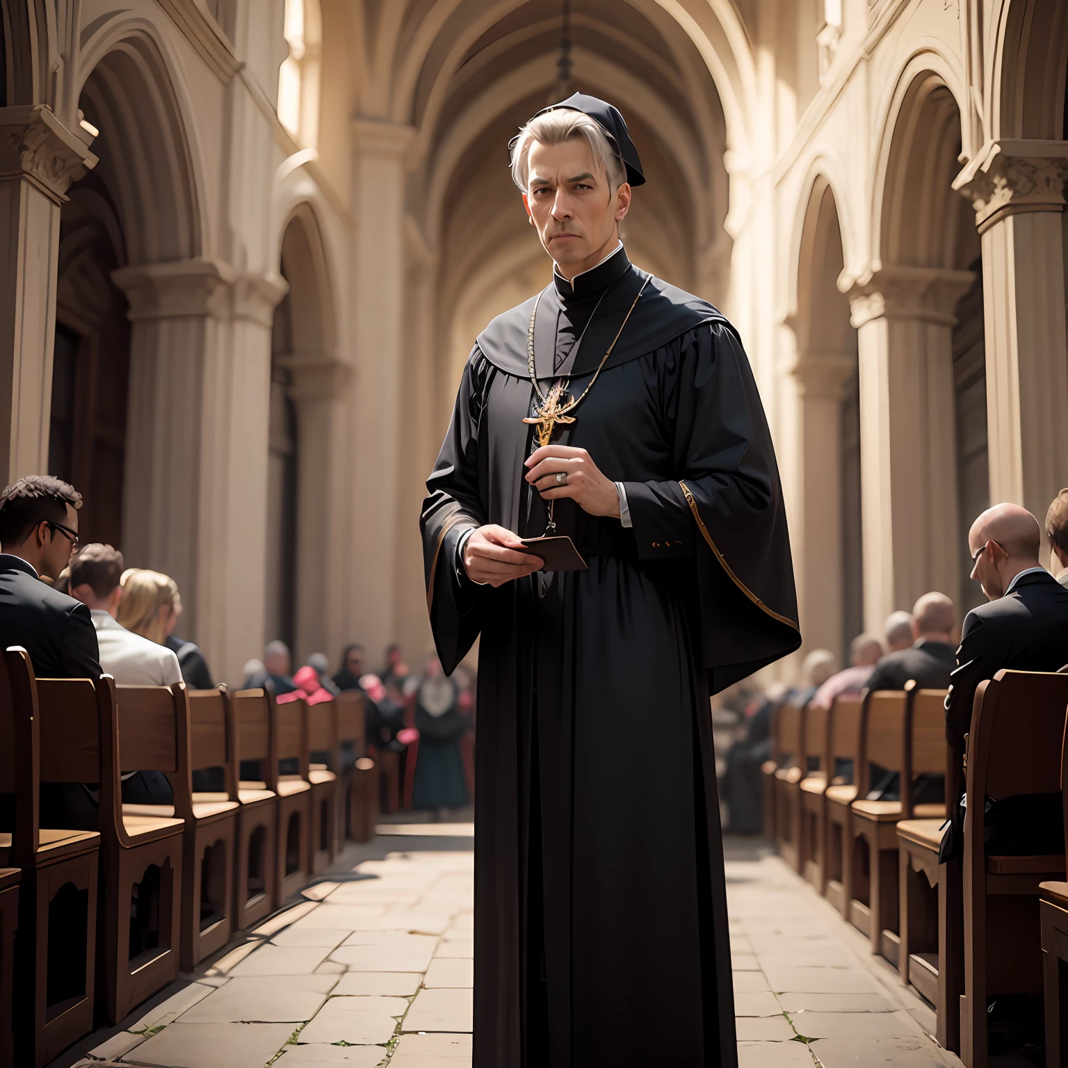 Medieval art priest gothic --auto