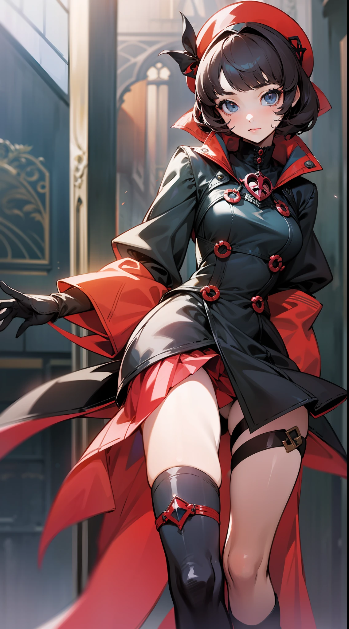 medieval fantasy, 1 girl, , (((tareme))), persona 5 style