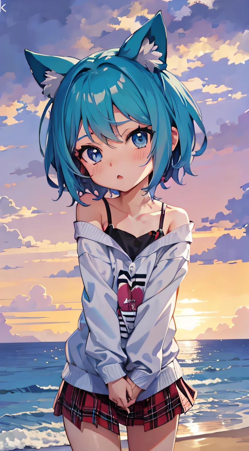 anime girl with blue hair and blue eyes standing on the beach, anime style 4 k, anime style. 8k, anime moe artstyle, mikudayo, anime wallpaper 4 k, anime wallpaper 4k, 4k anime wallpaper, anime art wallpaper 8 k, hatsune miku short hair, anime art wallpaper 4k, anime art wallpaper 4 k, rin