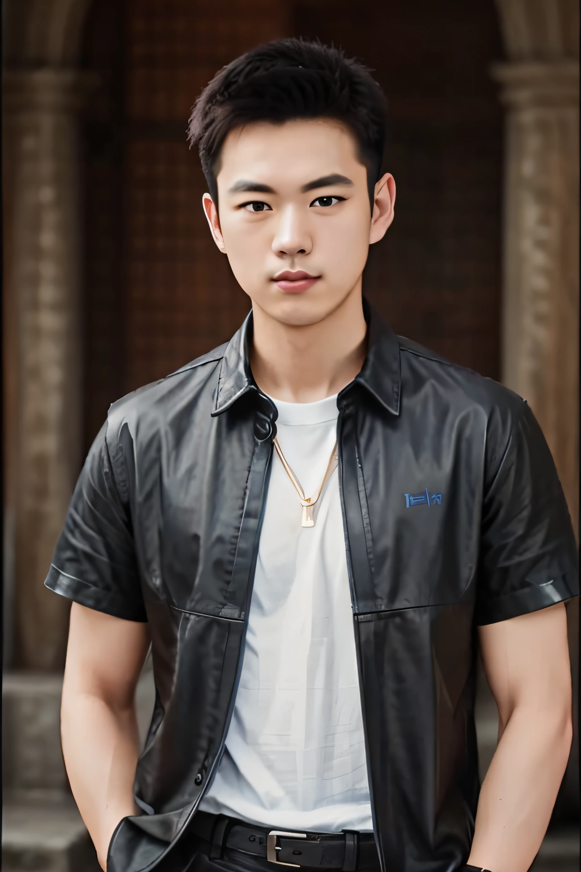 1man,
a 18 y.o strong male wearing blue white shirt , wearing leather shoes, full body,
soft lighting, Chinese, designer,
masterpiece, best quality, 8k uhd, dslr, film grain, Fujifilm XT3 photorealistic painting art by midjourney and greg rutkowski