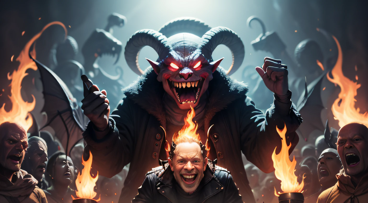 A happy person in hell