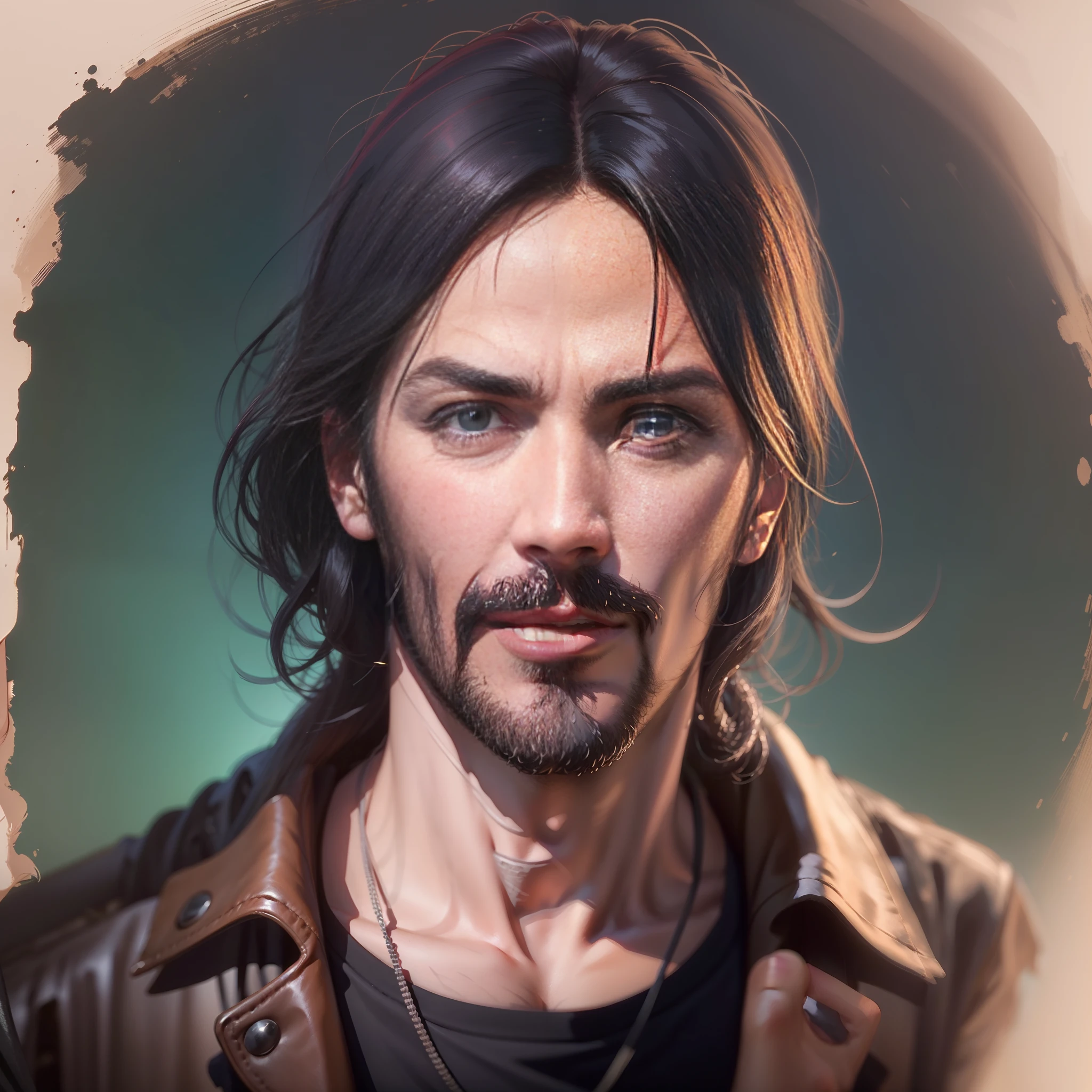 (Best Quality, 8K, Masterpiece) Middle-aged man, handsome, mature, bearded, Keanu Levi, high resolution,