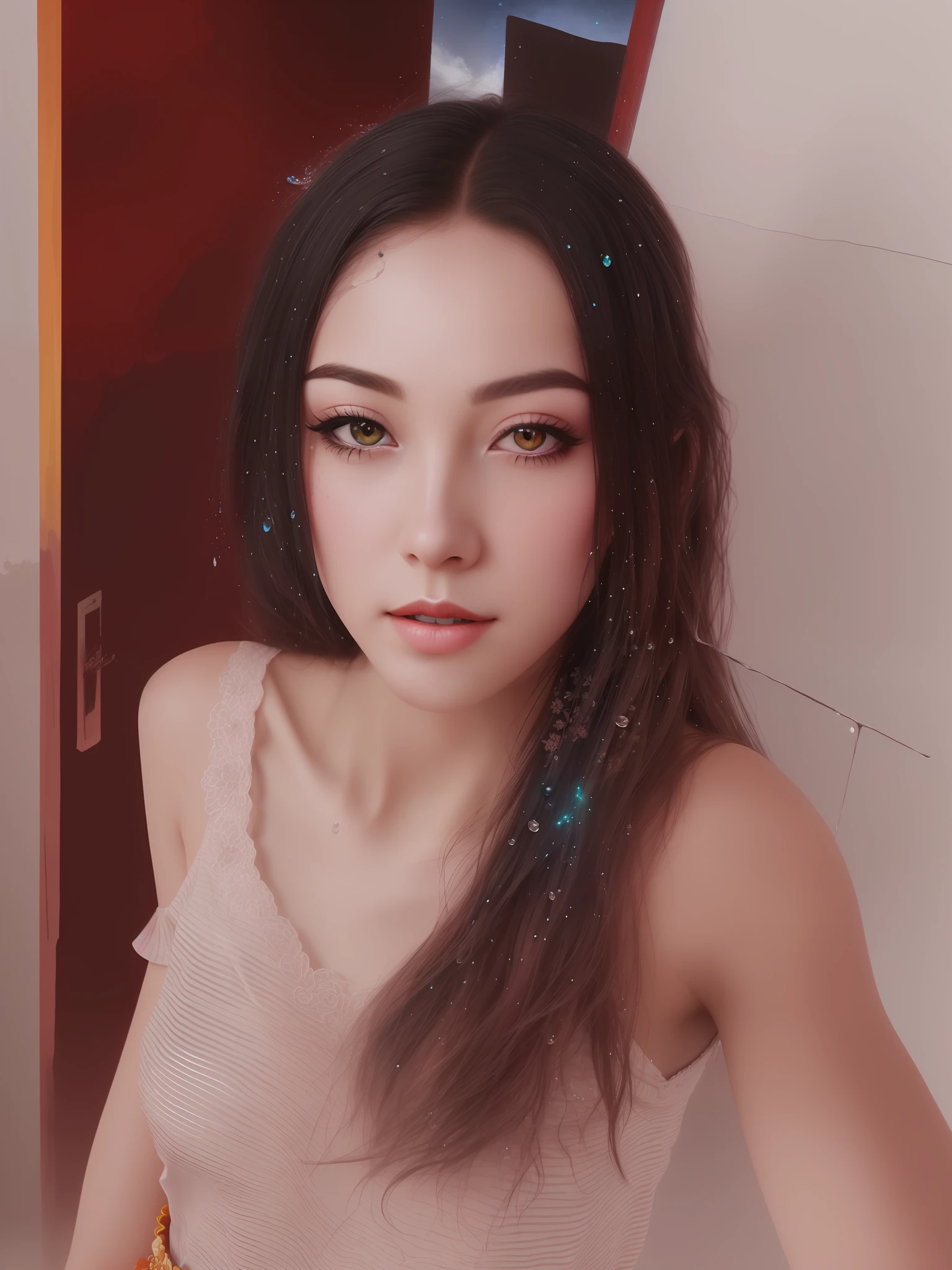 (8k, RAW photo:1.2),best quality, ultra high res,dramatic angle,(fluttered detailed color splashs), (illustration),(((1 girl))),(long hair),(rain:0.9),(hair ornament:1.4),there is an ancient palace beside the girl,chinese clothes,(focus on), color Ink wash painting,(color splashing),colorful splashing,(((colorful))),(sketch:0.8), Masterpiece,best quality, beautifully painted,highly detailed,(denoising:0.6),[splash ink],((ink refraction)), (beautiful detailed sky),moon,highly,detaild,(masterpiece, best quality, extremely detailed CG unity 8k wallpaper,masterpiece, best quality, ultra-detailed),(Lycoris radiata),