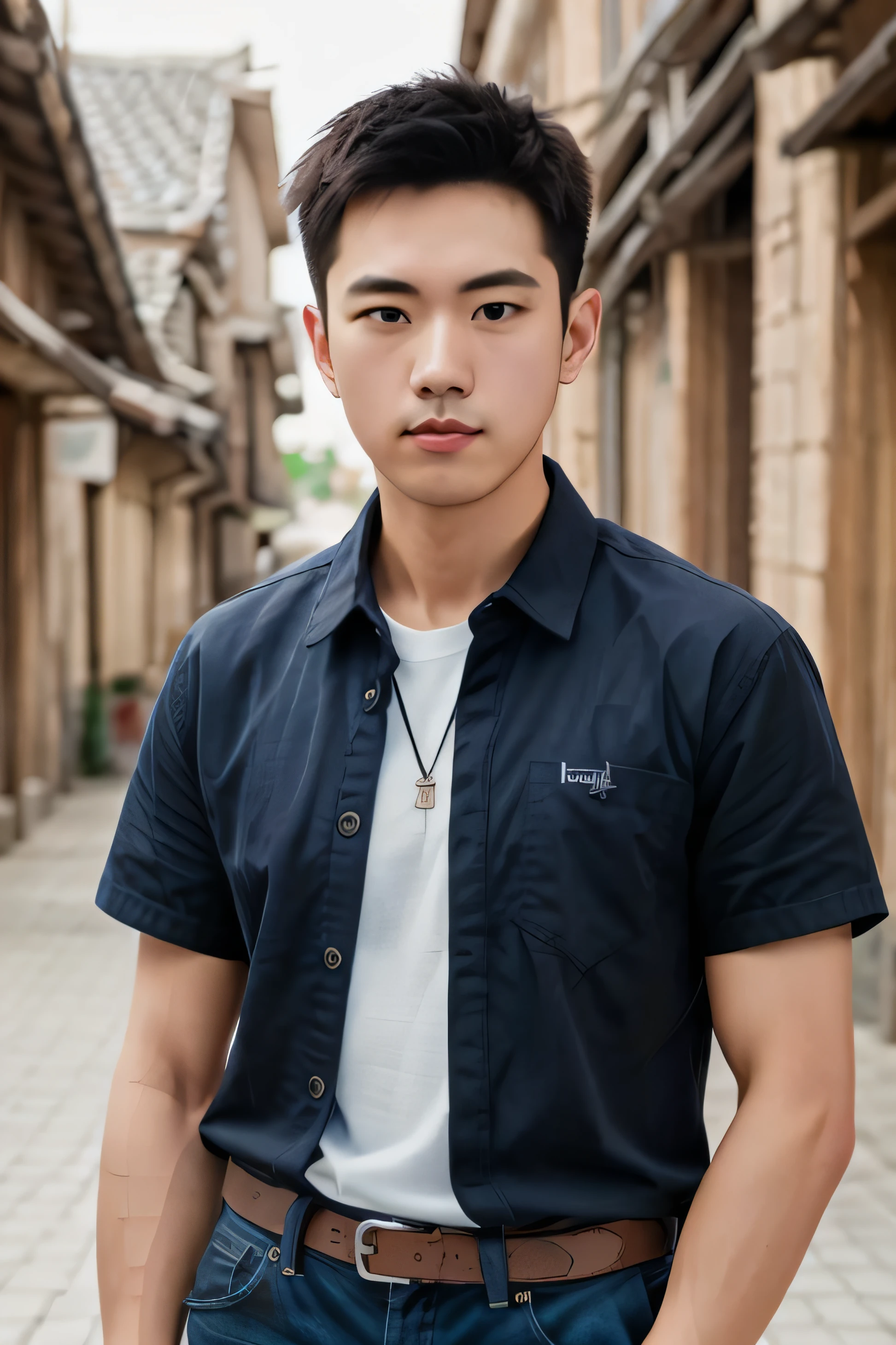1man,
a 18 y.o strong male wearing blue white shirt , wearing shoes, full body,
soft lighting, korean, designer,
masterpiece, best quality, 8k uhd, dslr, film grain, Fujifilm XT3 photorealistic painting art by midjourney and greg rutkowski