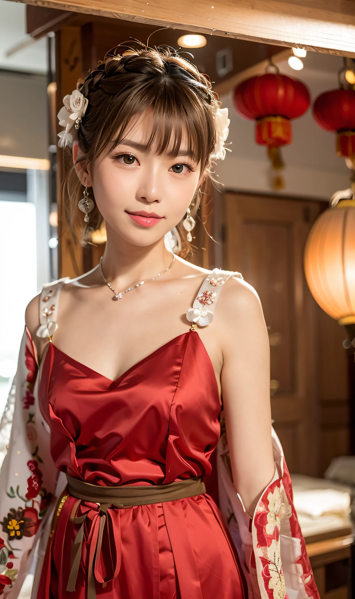 An Asian girl, a pair of real bright beautiful big eyes, double eyelids, smart eyes, focused face, super fine face, face close-up, super HD, super detail, natural light, cute and delicate face, young cute cute Korean face, ulzzang, cute - fine - face, Ruan Jia beautiful! , cute korean face, gorgeous chinese model, cute natural delicate silky face, cute thin face of girl, 4k, close-up of a woman in dress standing in the room, chinese girl, gorgeous chinese model, wearing ancient chinese costume, chinese costume, chinese style, new tongchen, cheongsam, traditional chinese white clothing, full body fairy tale, chinese clothing, and ancient costume, chinese woman, shaxi, ruan family beautiful! , a lovely young woman