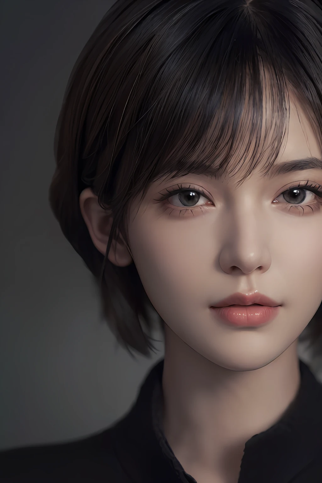 (masterpiece:1.3), (8k, photorealistic, RAW photo, best quality: 1.4), (1girl), beautiful face, (realistic face), (black hair, short hair:1.3), beautiful hairstyle, realistic eyes, beautiful detailed eyes, (realistic skin), beautiful skin, (sweater), absurdres, attractive, ultra high res, ultra realistic, highly detailed, golden ratio
