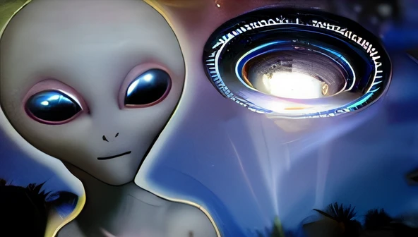 alien looking at a flying saucer with a glowing light, ufo aliens, extraterrestial, extraterrestrial, extraterrestrials, ufology, alien abduction, et, ufo abduction, alien features, extraterrestrials reach for him, alien technology, grey alien, reptilian space alien, alien spaceship, alien life