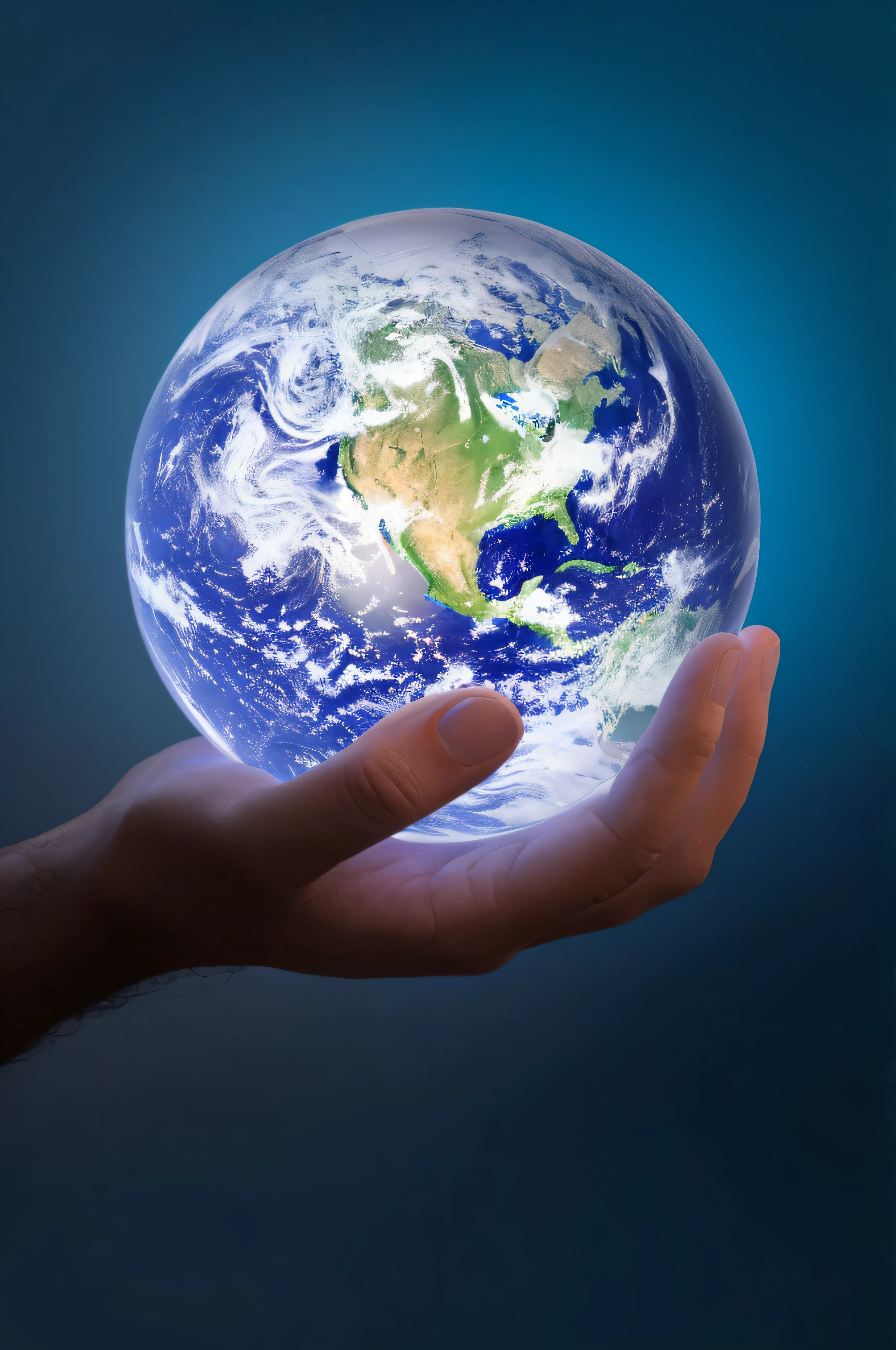 someone holding a glowing globe in their hand with a blue background, holding the earth, is holding a tiny planet earth, holding a miniature earth, holding miniature earth in hands, holding a planet, creation of the world, with earth, our planet, gently caressing earth, an amazing photo, blue marble, photo shot, with earth in the background