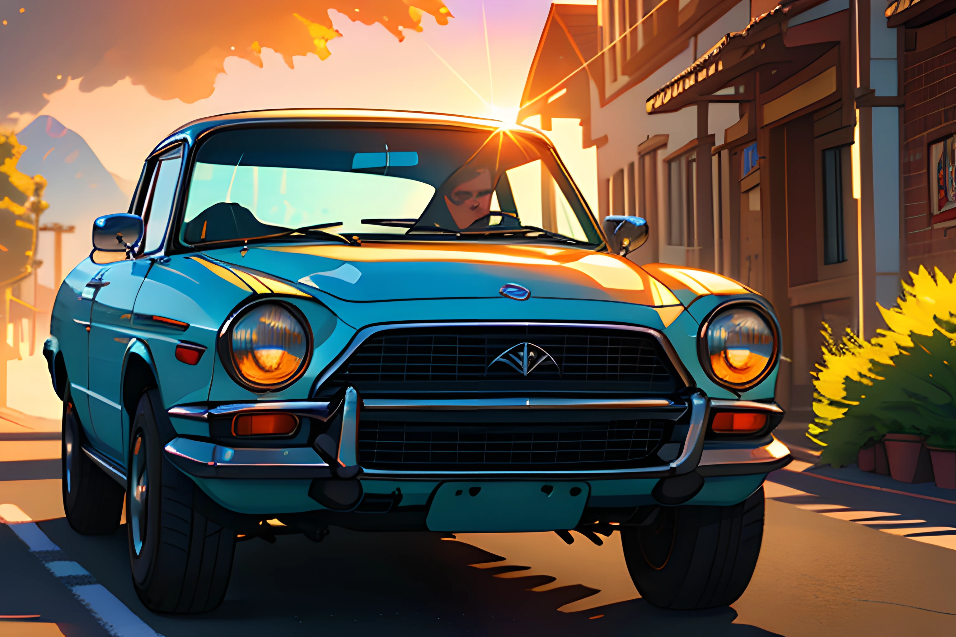(masterpiece)+, (Best Quality)+, (Intricate Detail)+, design me the most beautiful car in the world, white paint with orange highlights, showroom concept, lens flare, camera artefact, professional photographer, 4k, HDR, longitudinal symmetry
