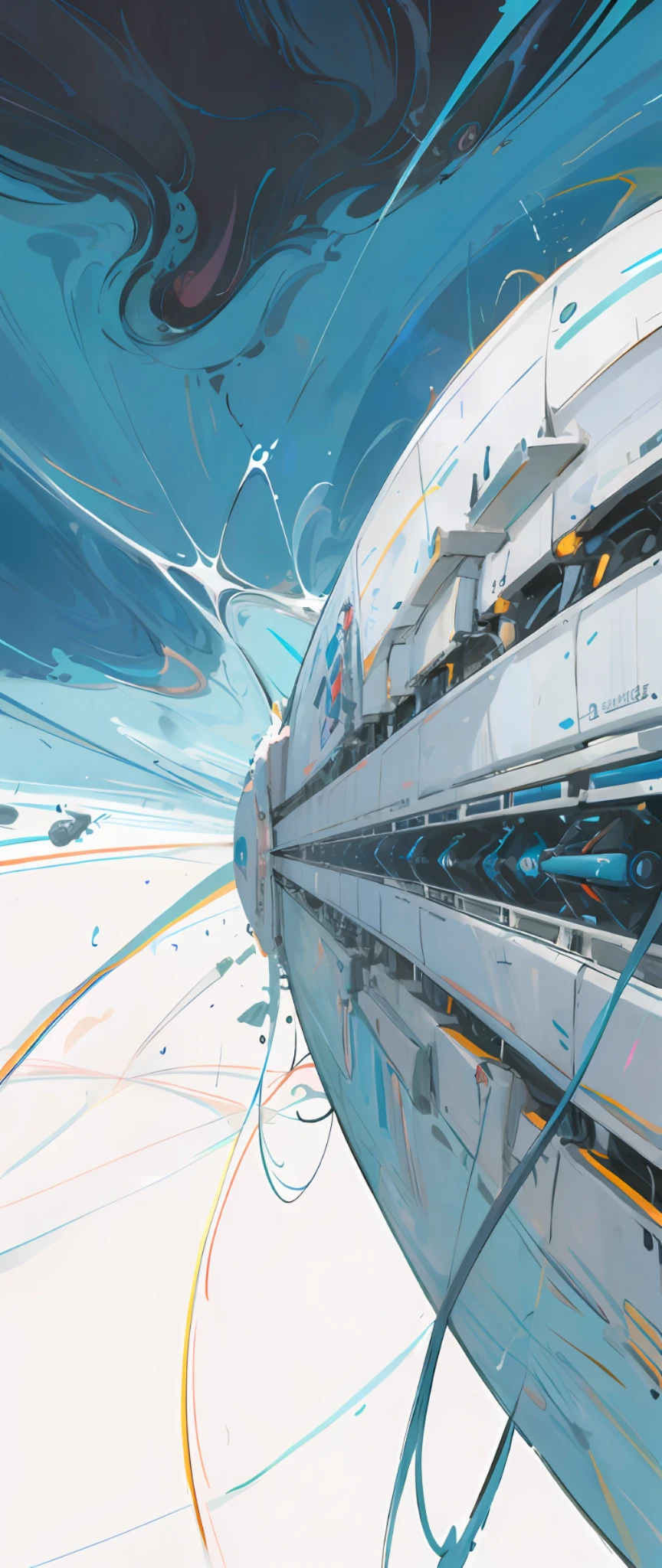 Create artificial intelligence seaart, 4k, high quality, detail, high resolution, abstract, futuristic scenery