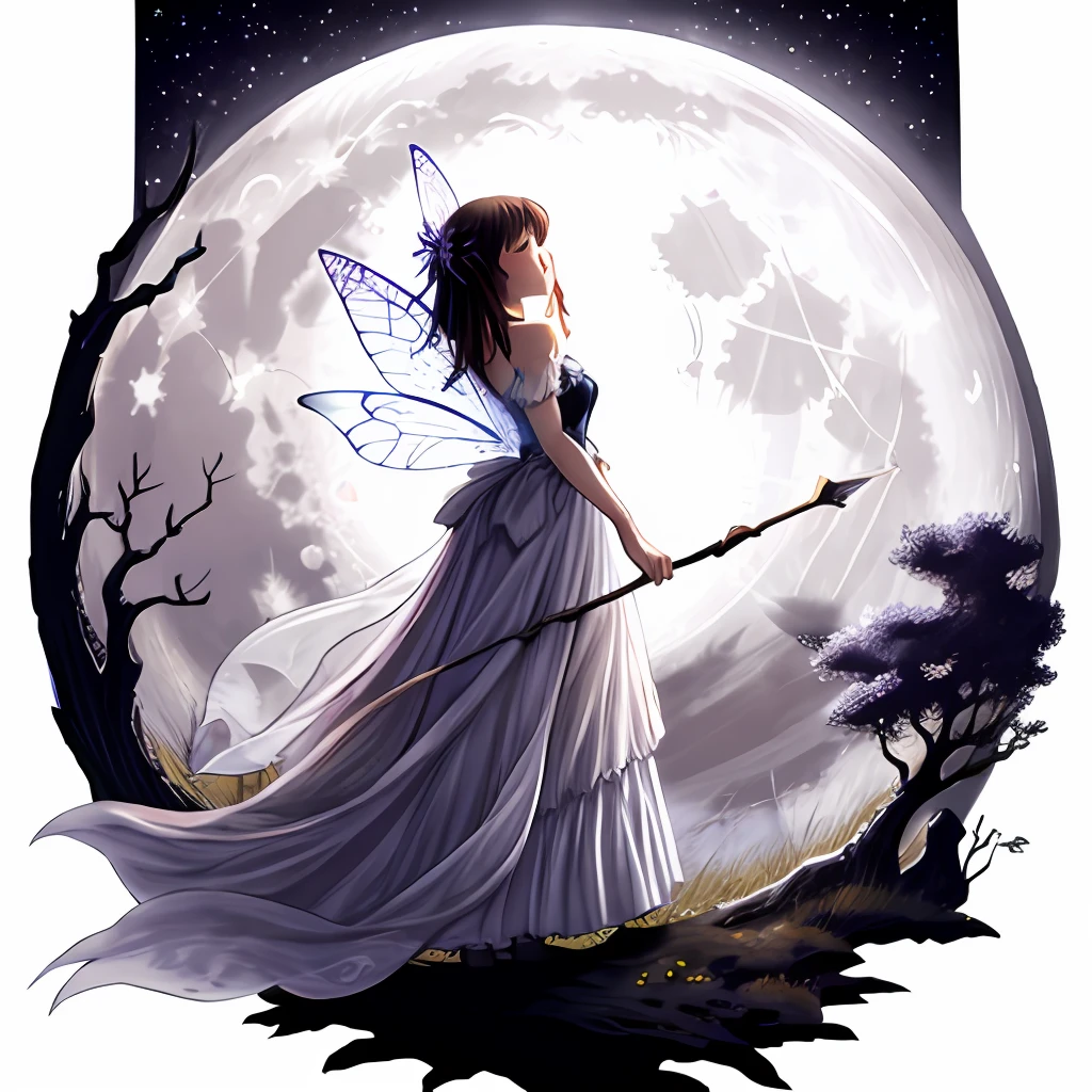 Full moon, fairy