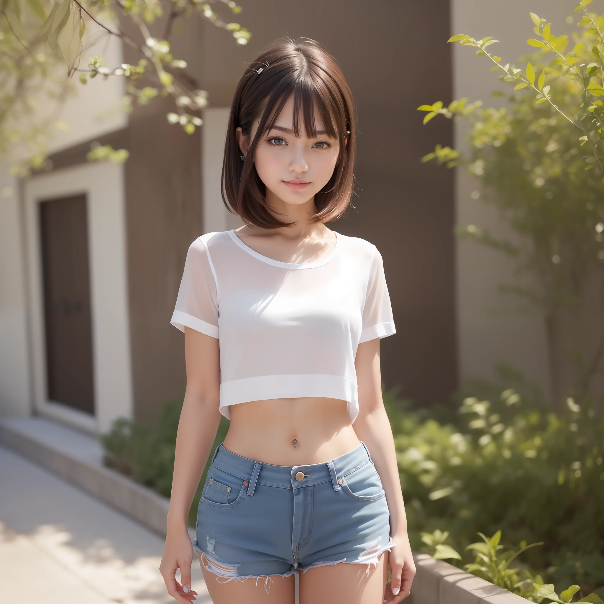 ((Top Quality, 8K, Masterpiece: 1.3)), 1 Girl, Slim Abs Beauty: 1.3, (Hairstyle Casual, Small: 1.2), Super Slender Face, Delicate Eyes, Double Eyelids, Smile, Home, Girls, Relaxed, Clothes Transparent