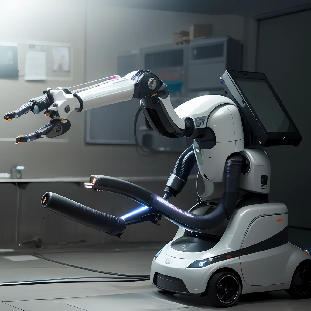 masterpiece, best quality, white ceramic material, surgical assist robot, three arms, vibrant details, reality, cable, microchip, solid color background, 8k, best quality, masterpiece, illustration, very delicate, very detailed, CG, unity, wallpaper, (fidelity, fidelity: 1.37), amazing, fine details, masterpiece, best quality, official_art, Very detailed CG unification, medical equipment, full body diagram, has a base, Mecanum Wheel under the base, non-humanoid_robot, industrial robot, pure black background,