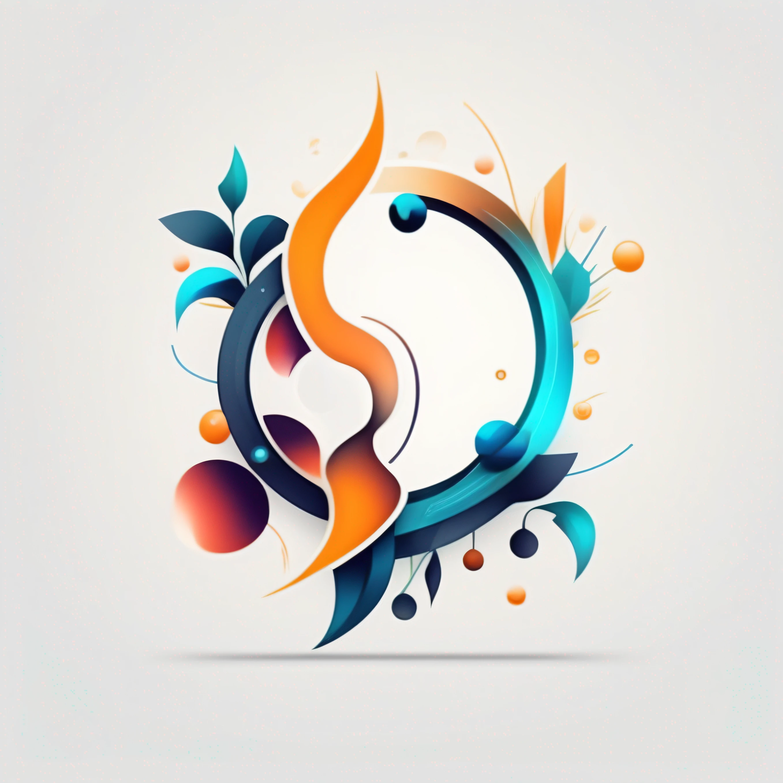 A modern and elegant logo that combines elements of technology and creativity.