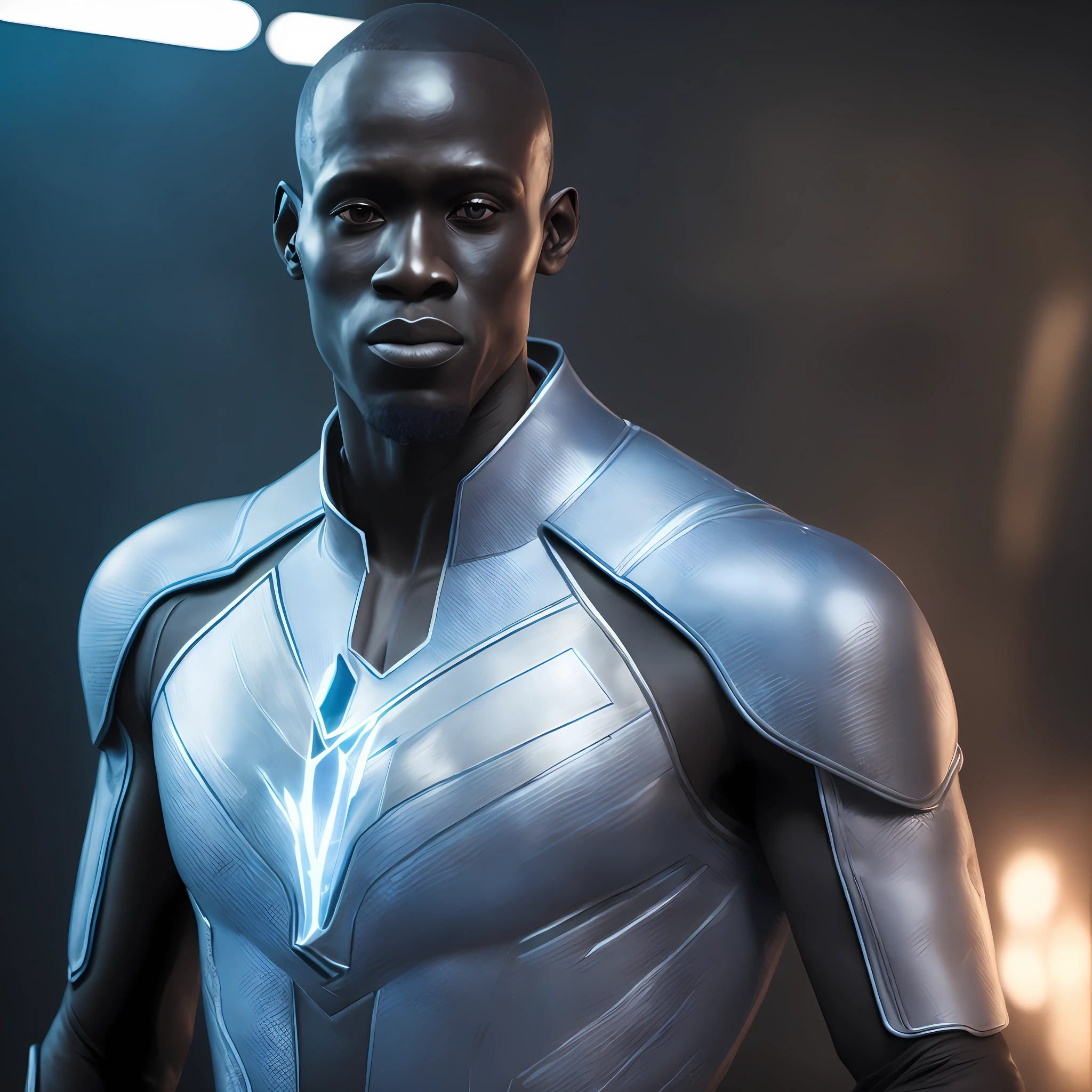 Demba Ba as iceman ultra-realistic cinema lighting 8k photo --auto