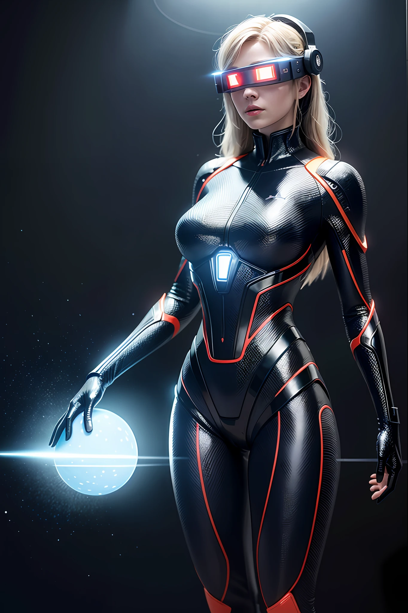 futuristic and pretty girl with hyper-realistic details. Her features are enhanced with technology, giving her a unique and striking appearance. The environment is a sleek and modern cityscape, with holographic advertisements and neon lights. The mood is futuristic and cutting-edge, with a hint of excitement. The artistic medium is a hyper-realistic digital painting, with the techniques of texture and lighting. The artists who inspire this piece are Syd Mead and Craig Mullins, two masters of futuristic concept art. The camera settings are a high-quality digital camera capable of capturing 8K resolution to emphasize the hyper-realistic elements of the painting.
