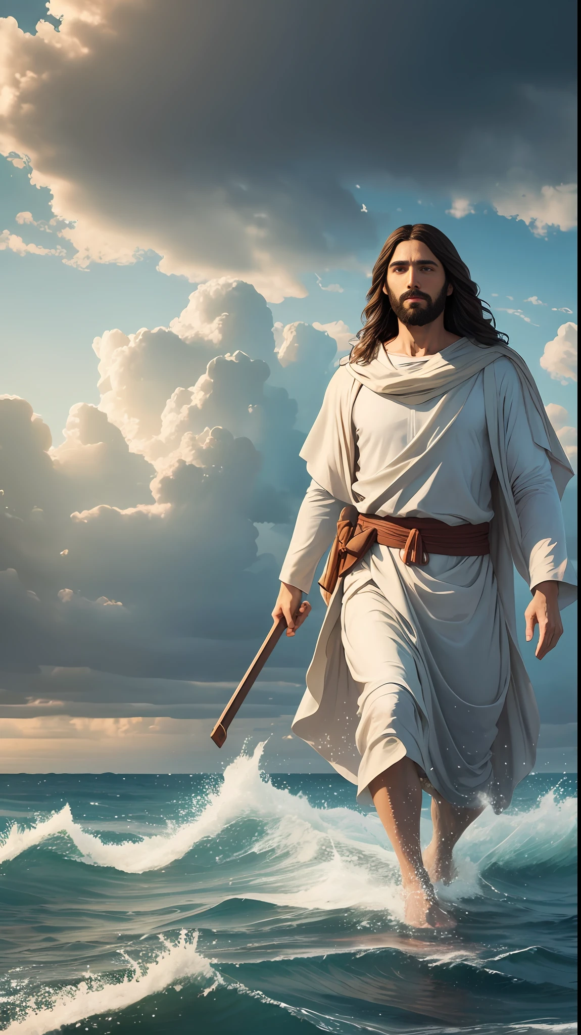 "An image of Jesus in the boat, radiating divine serenity and protection." --auto