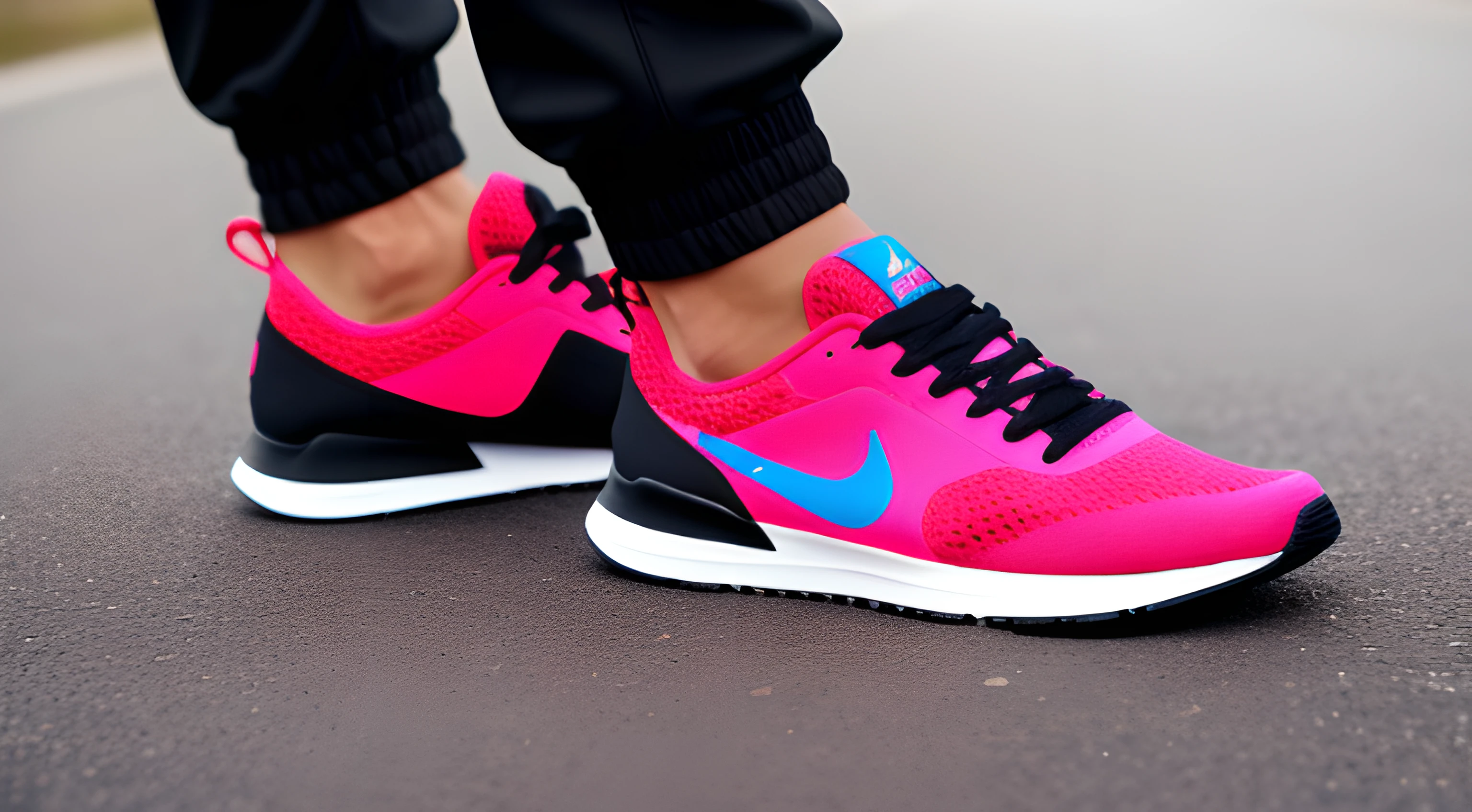 a close up of a person tying up their shoes on the ground, a digital rendering by Matija Jama, shutterstock, happening, running shoes, wearing fitness gear, on a dark background, sneakers, red shoes, laces, human back legs and sneakers, sports clothing, focus on sneakers only, sneaker photo, workout, sneaker, mid shot photo, shoes, 5k