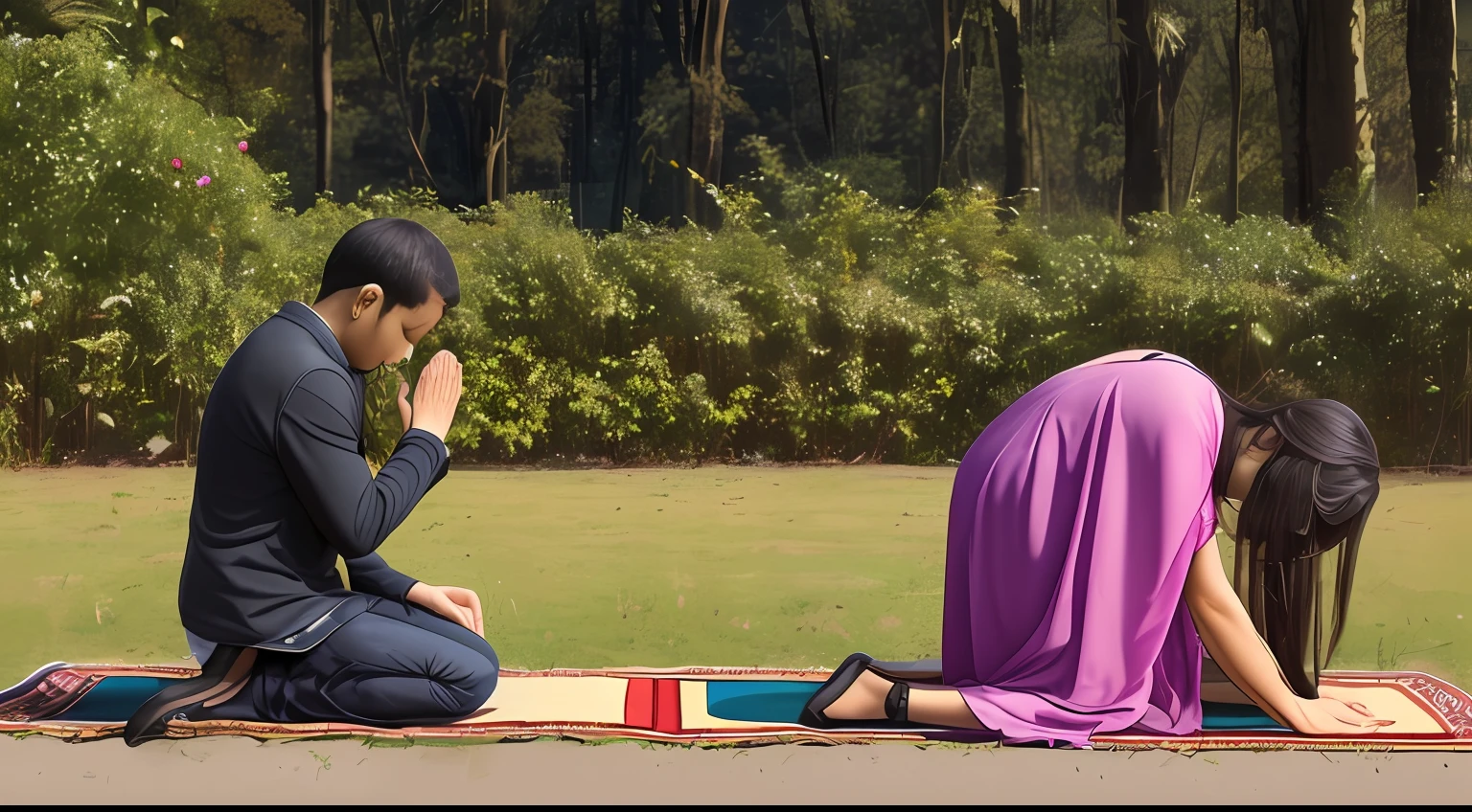 Make a person praying --auto
