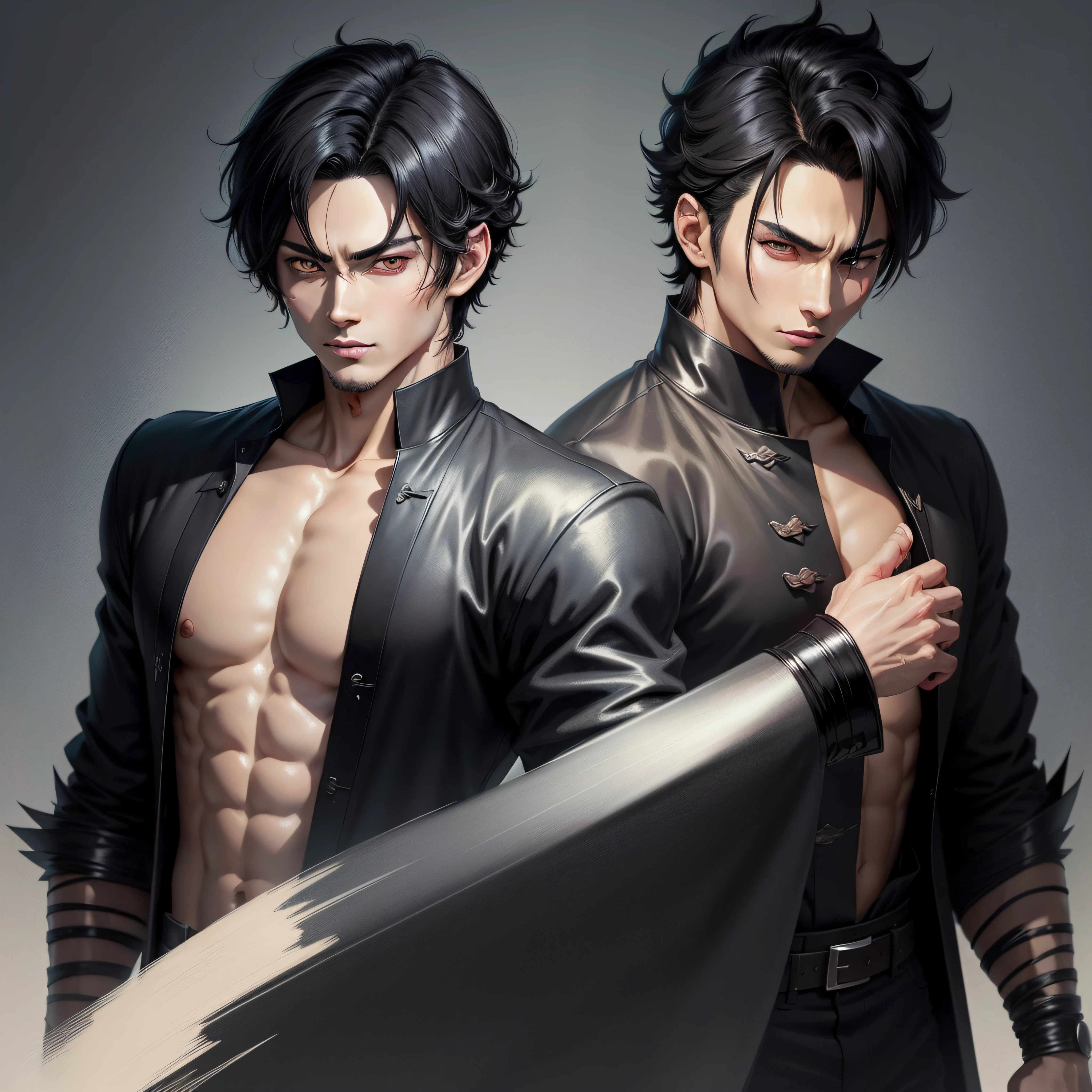 Gohan 20 years old, wearing a white shirt and black belt, is a character in the Dragon Ball series 7 character, fighting game character, standard body, standard fingers, beautiful double eyelids, beautiful face male, gliulian art style, highly detailed official artwork, jin shan, official art
--auto