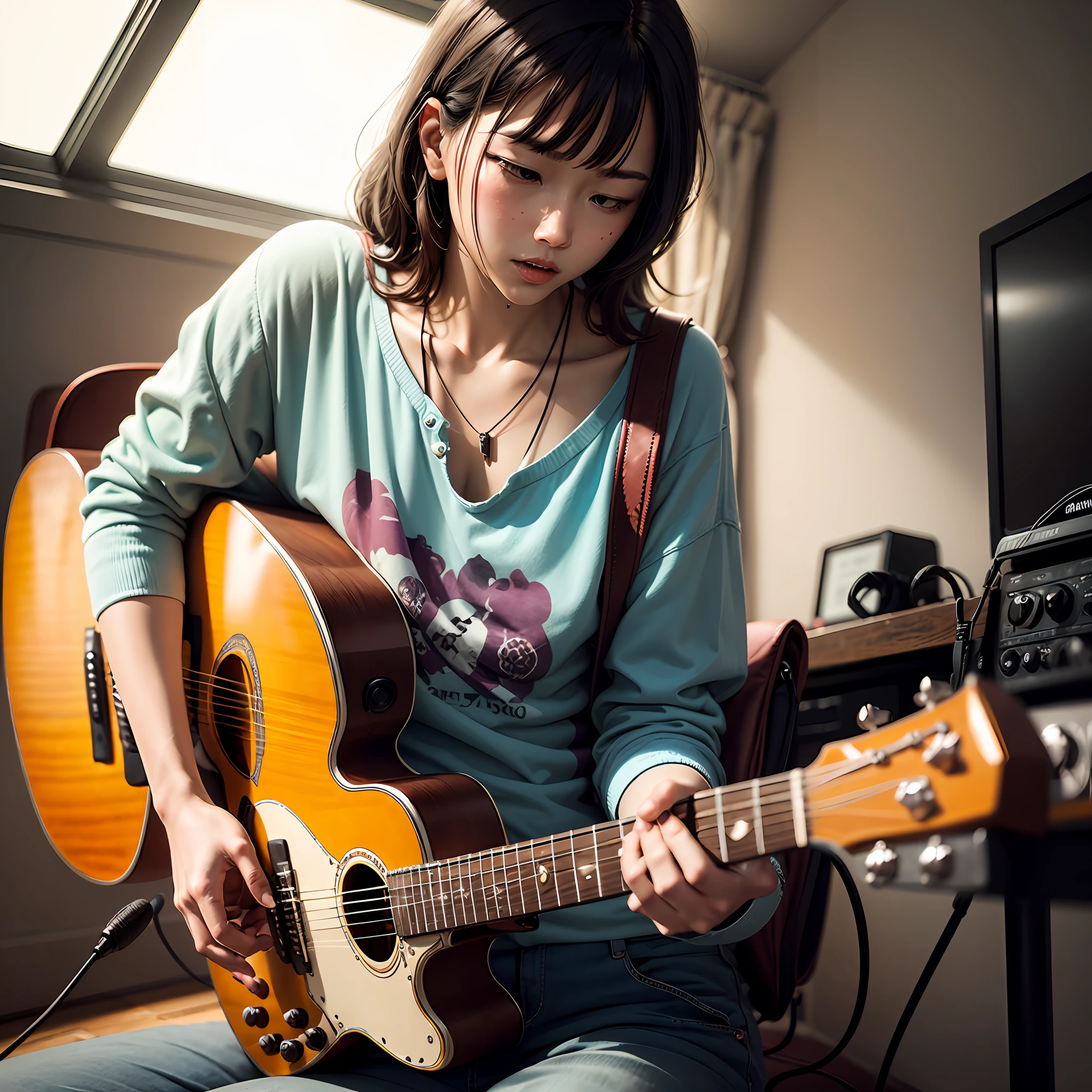 Mosquito playing guitar --auto