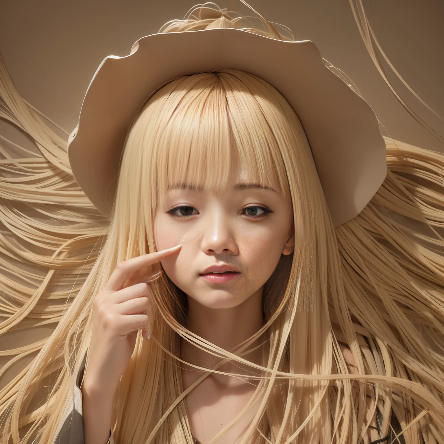 blonde, gal, Japan, hanging eyes, energetic