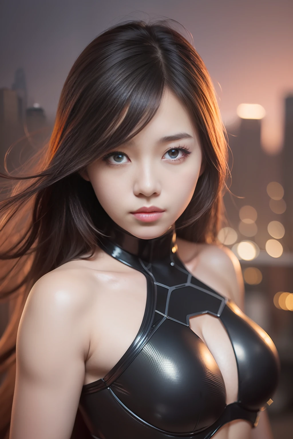 (1girl:1.3), ((Korean girl)), ((very detailed face)))), ((very detailed eyes and face))), beautiful detail eyes, body parts__, official art, unified 8k wallpaper, super detailed, beautiful and beautiful, masterpiece, original, super fine photo, best quality, super high resolution, realistic realism, sunlight, full body portrait, amazing beauty, dynamic pose, delicate face, (big breast), long hair, vibrant eyes, (from the front), she is wearing a Spider-Man suit, black color scheme, spider, very detailed city roof background, rooftop, overlooking the city, detailed face, detailed complex busy background, messy, gorgeous, milky white, highly detailed skin, realistic skin details, visible pores, clear focus, volumetric fog, 8k uhd, DSLR, high quality, film grain, fair skin, photo realism, lomography, futuristic dystopian giant metropolis, translucent