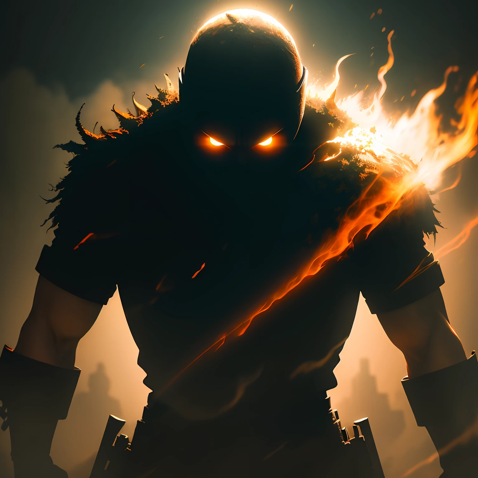 "f", epic, dramatic, dark lighting, intense shadows, mysterious atmosphere, powerful emotions, contrasting colors, dynamic composition, intricate details, cinematic quality