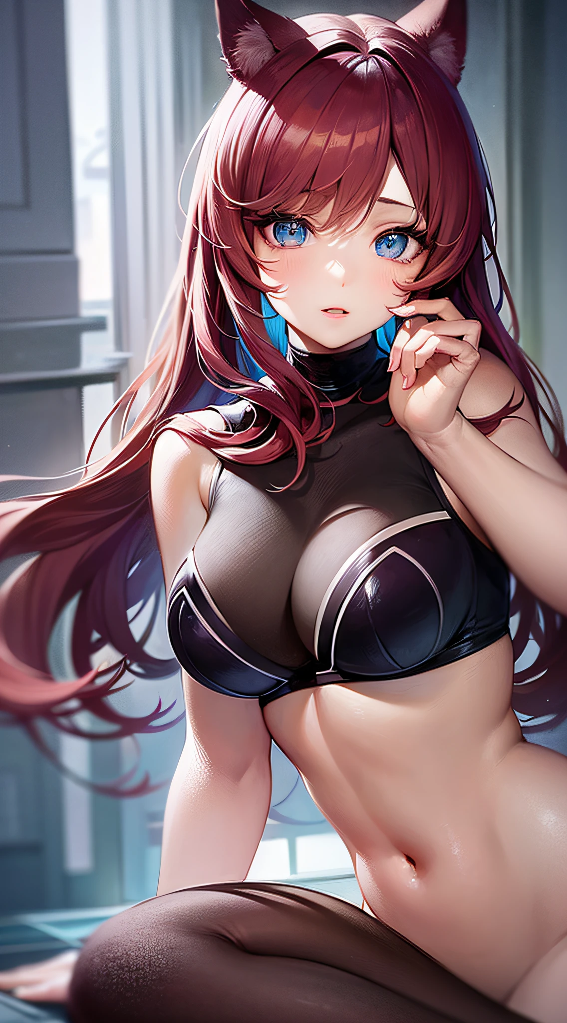 (((Masterpiece))), 1girl, super detailed, hyper-realistic face, (coquettish expression), sailor senshi uniform, luminescent cat ears, ((super cute face)), ((angelic face)), ((incredibly beautiful eyes)), (luminous eyes), (full body), pink boots, (multicolored hair), super sexy hair, (delicate and perfect hands), (perfect anatomy), super delicate and sexy body, sexy pose, ((ulzzang)), (super thin face), delicate features, ultra detailed, best quality, cinematic lighting, captivating beauty, sexy look