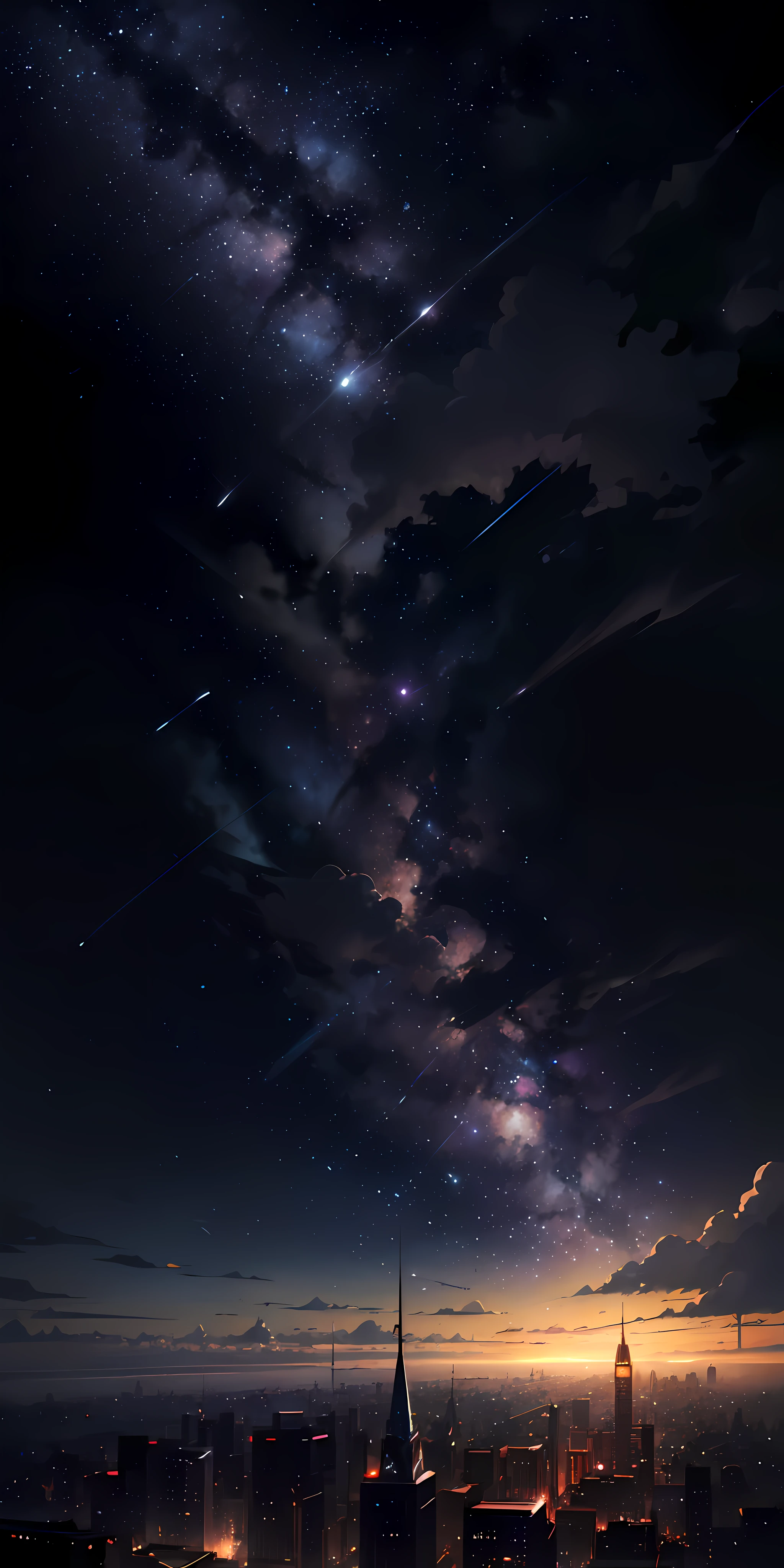 anime anime wallpapers with a view of the sky and stars, cosmic skies. by makoto shinkai, anime art wallpaper 4 k, anime art wallpaper 4k, anime art wallpaper 8 k, anime sky, amazing wallpaper, anime wallpaper 4 k, anime wallpaper 4k, 4k anime wallpaper, makoto shinkai cyril rolando, anime background art --auto