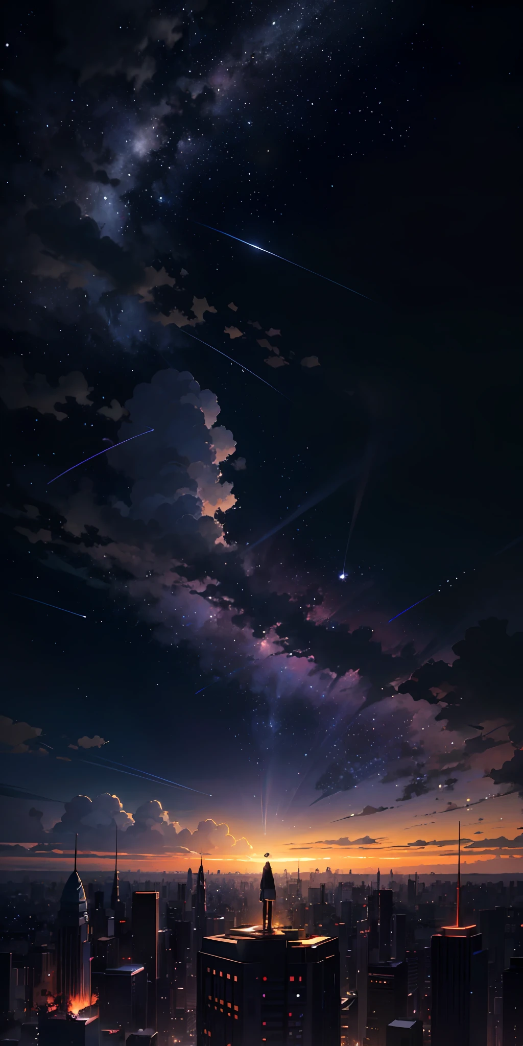 anime anime wallpapers with a view of the sky and stars, cosmic skies. by makoto shinkai, anime art wallpaper 4 k, anime art wallpaper 4k, anime art wallpaper 8 k, anime sky, amazing wallpaper, anime wallpaper 4 k, anime wallpaper 4k, 4k anime wallpaper, makoto shinkai cyril rolando, anime background art --auto